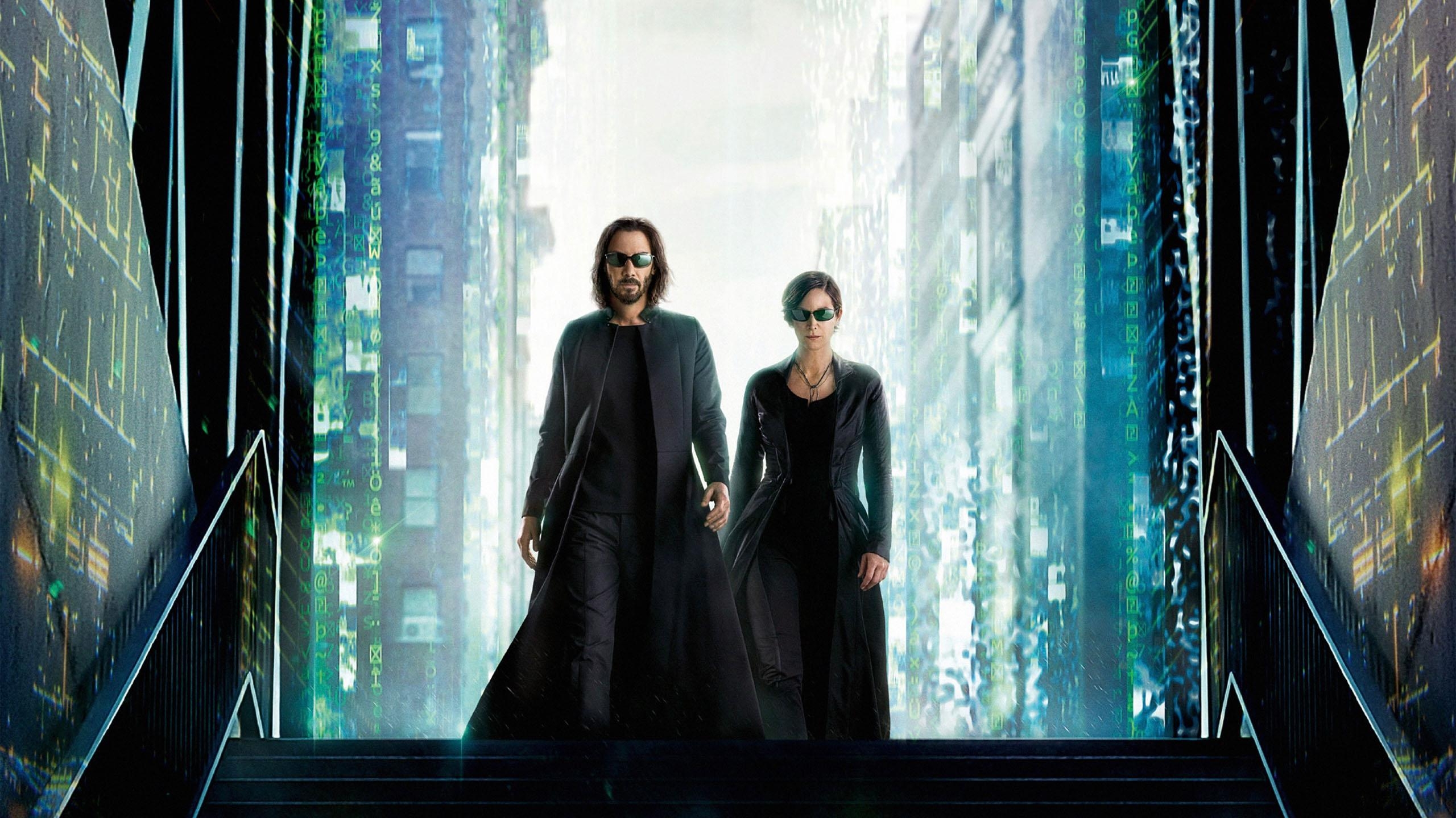 Keanu Reeves, Matrix, Carrie-Anne Moss, Neo, Trinity, 2560x1440 HD Desktop