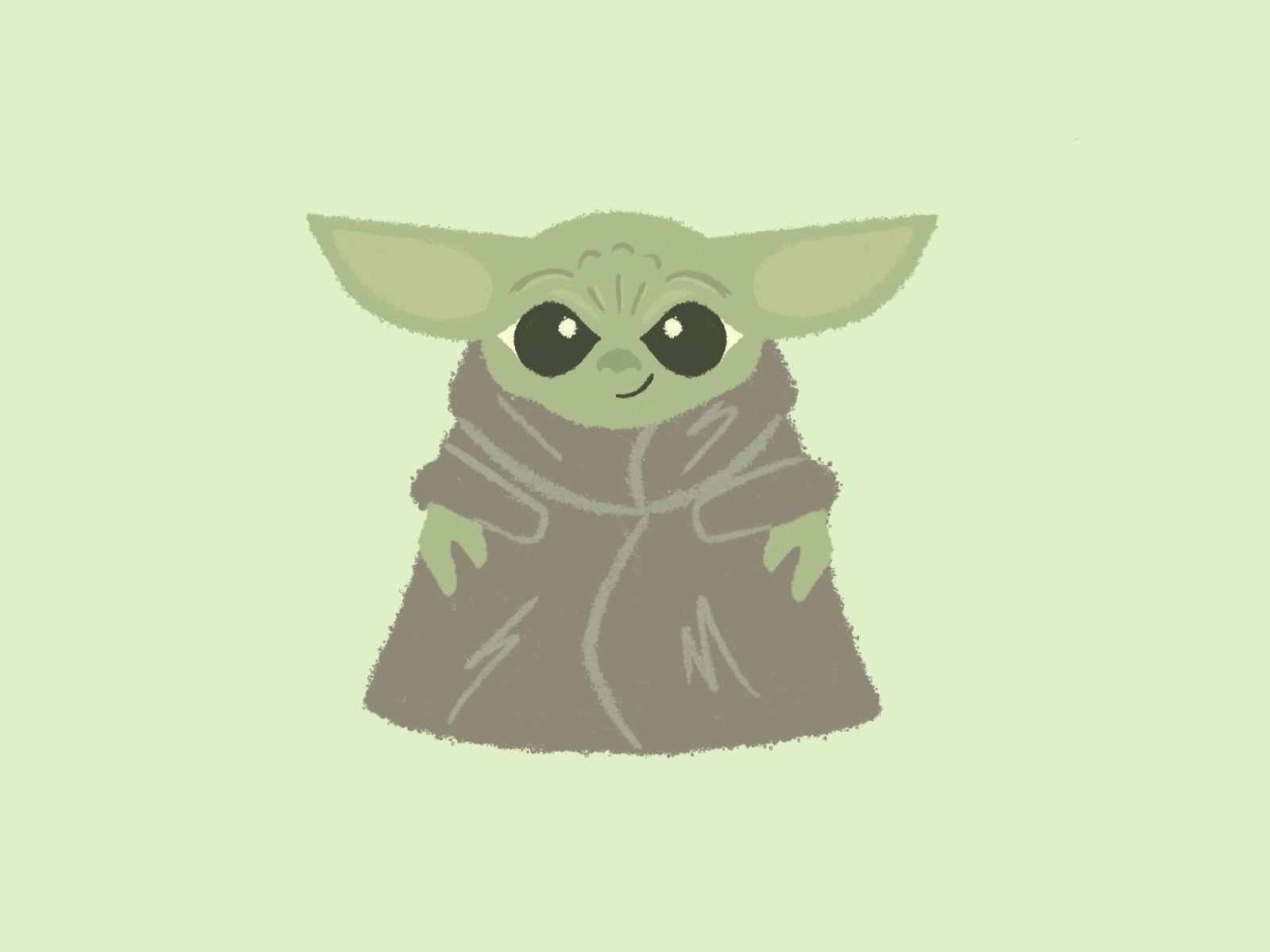 Baby Yoda, Mia Ditmanson, Dribbble, Kunst, Grogu, 1600x1200 HD Desktop