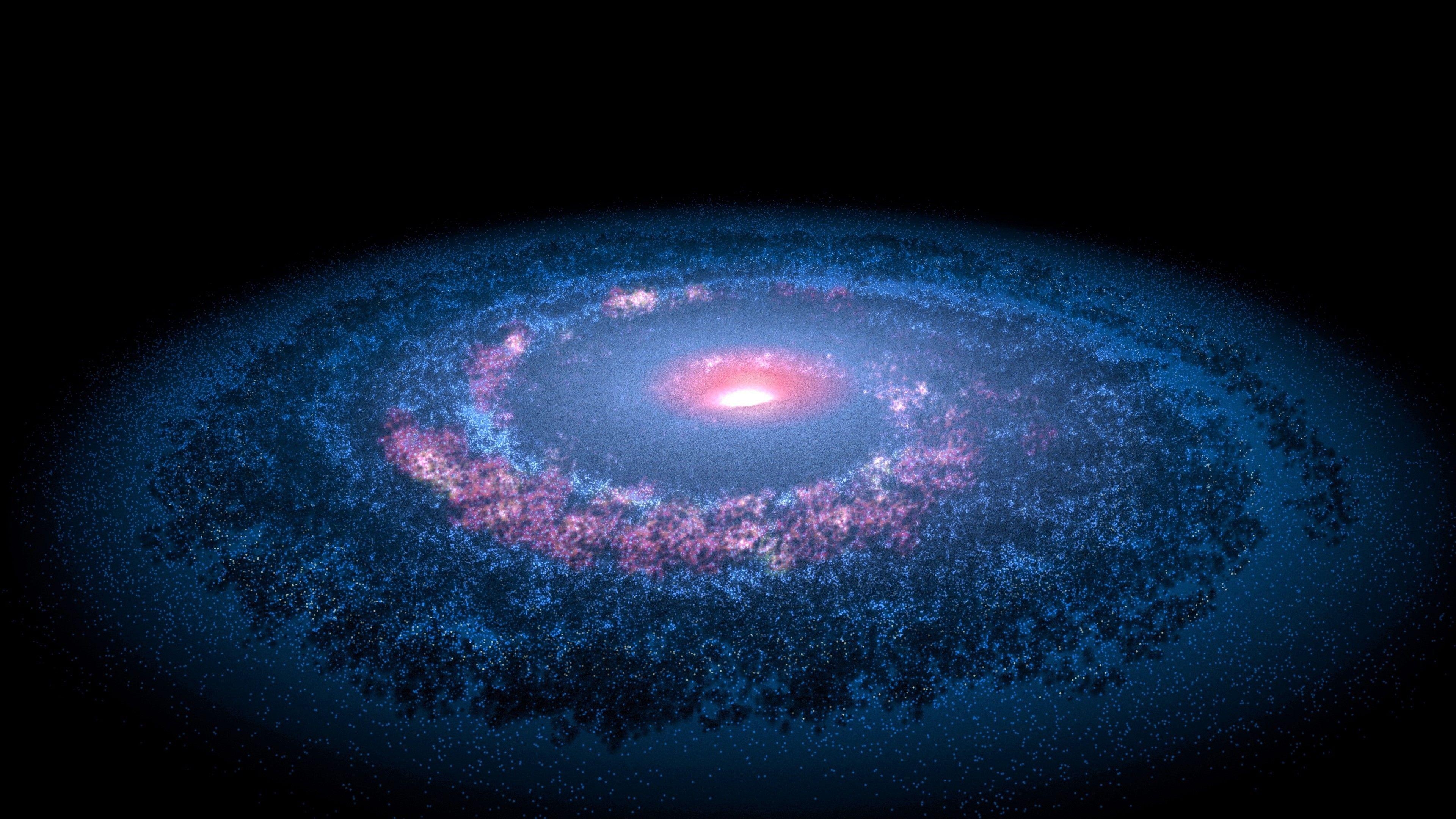 Spiralgalaxie, Milchstraße, NASA, Spitzer, Forschung, 3840x2160 4K Desktop