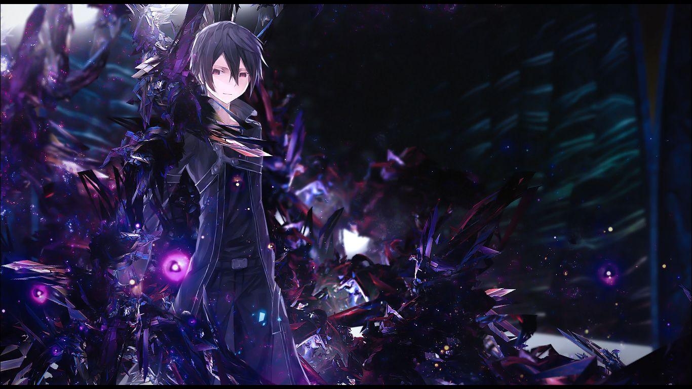 Kirito, Sword Art Online, HD, Anime, Cool, 1370x770 HD Desktop