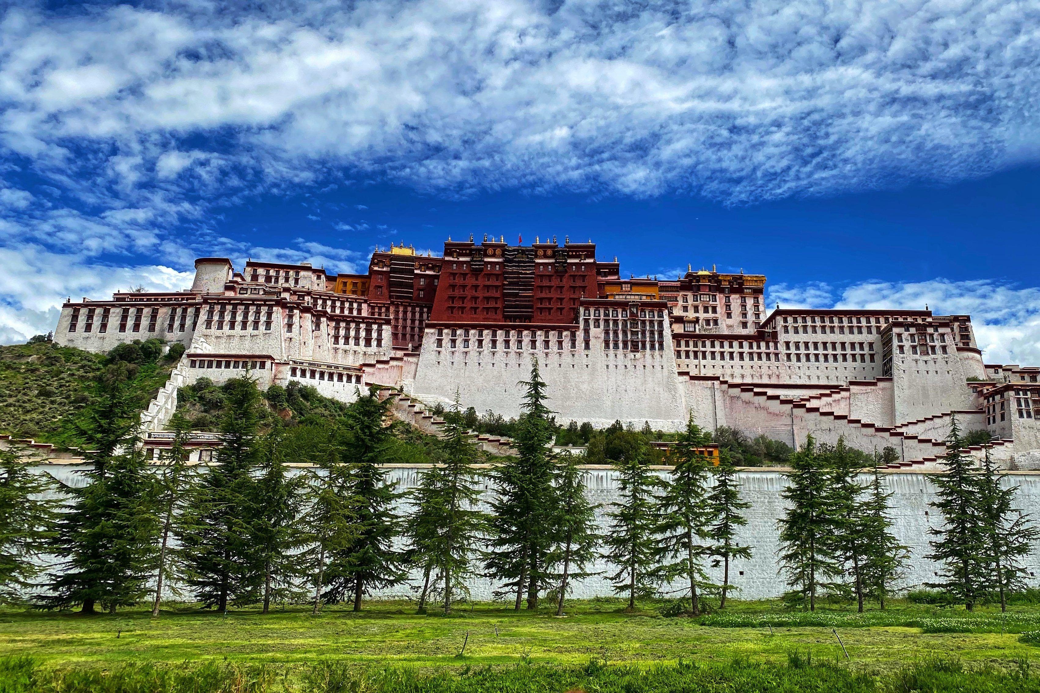 Potala Palast, Sommer, Tibet, Landschaft, Architektur, 3410x2270 HD Desktop