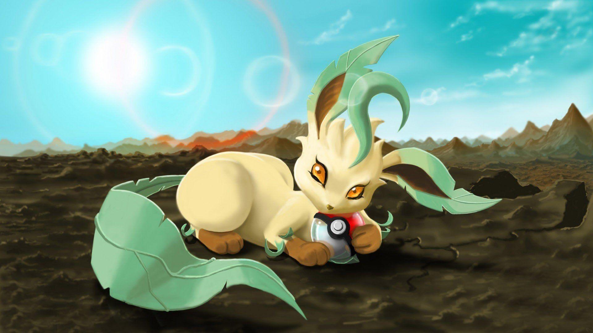 Leafeon, Anime, Pokémon, Charakter, Hintergrund, 1920x1080 Full HD Desktop