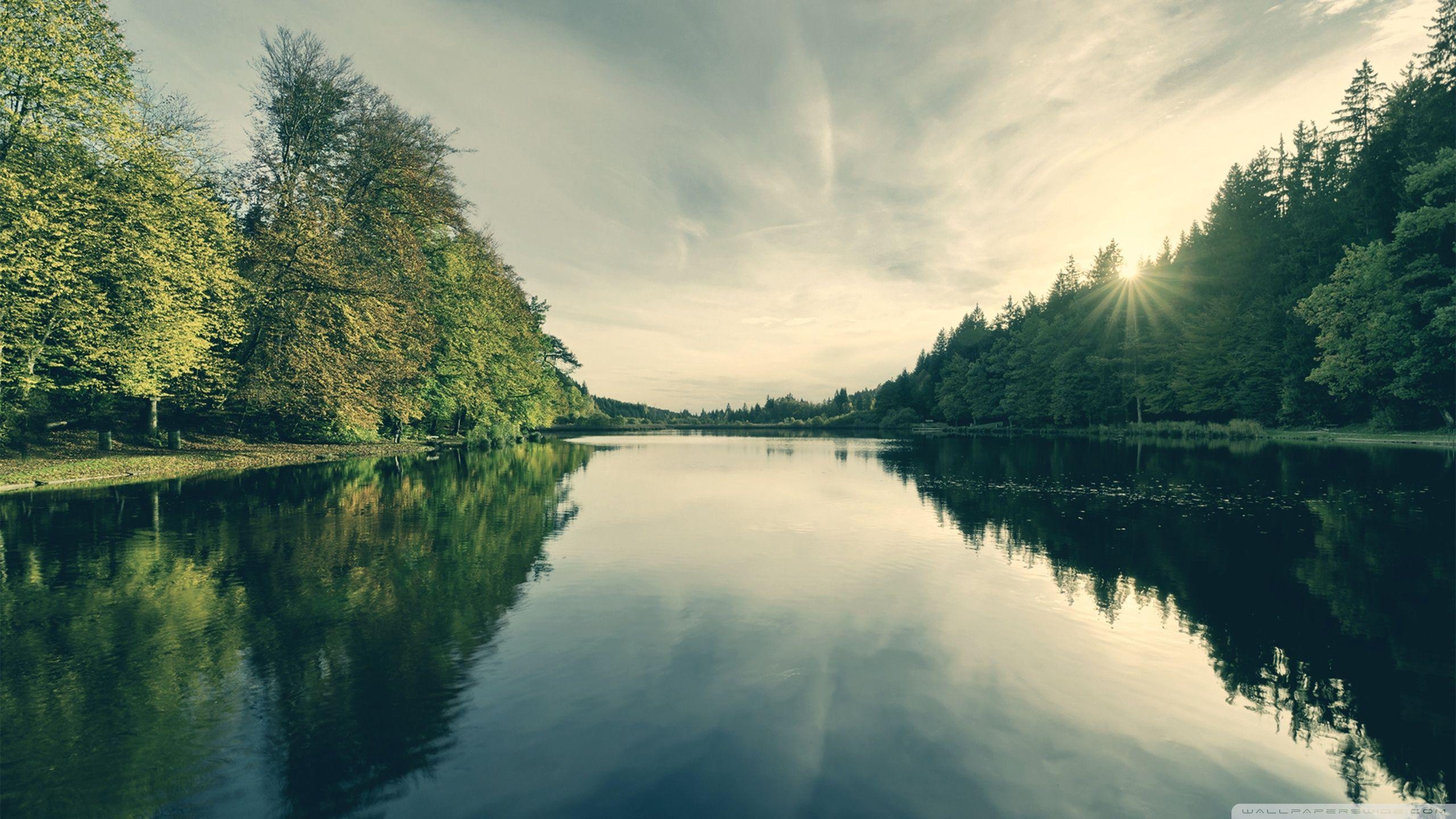 Fluss, Natur, 1440px, Wasser, Landschaft, 2560x1440 HD Desktop