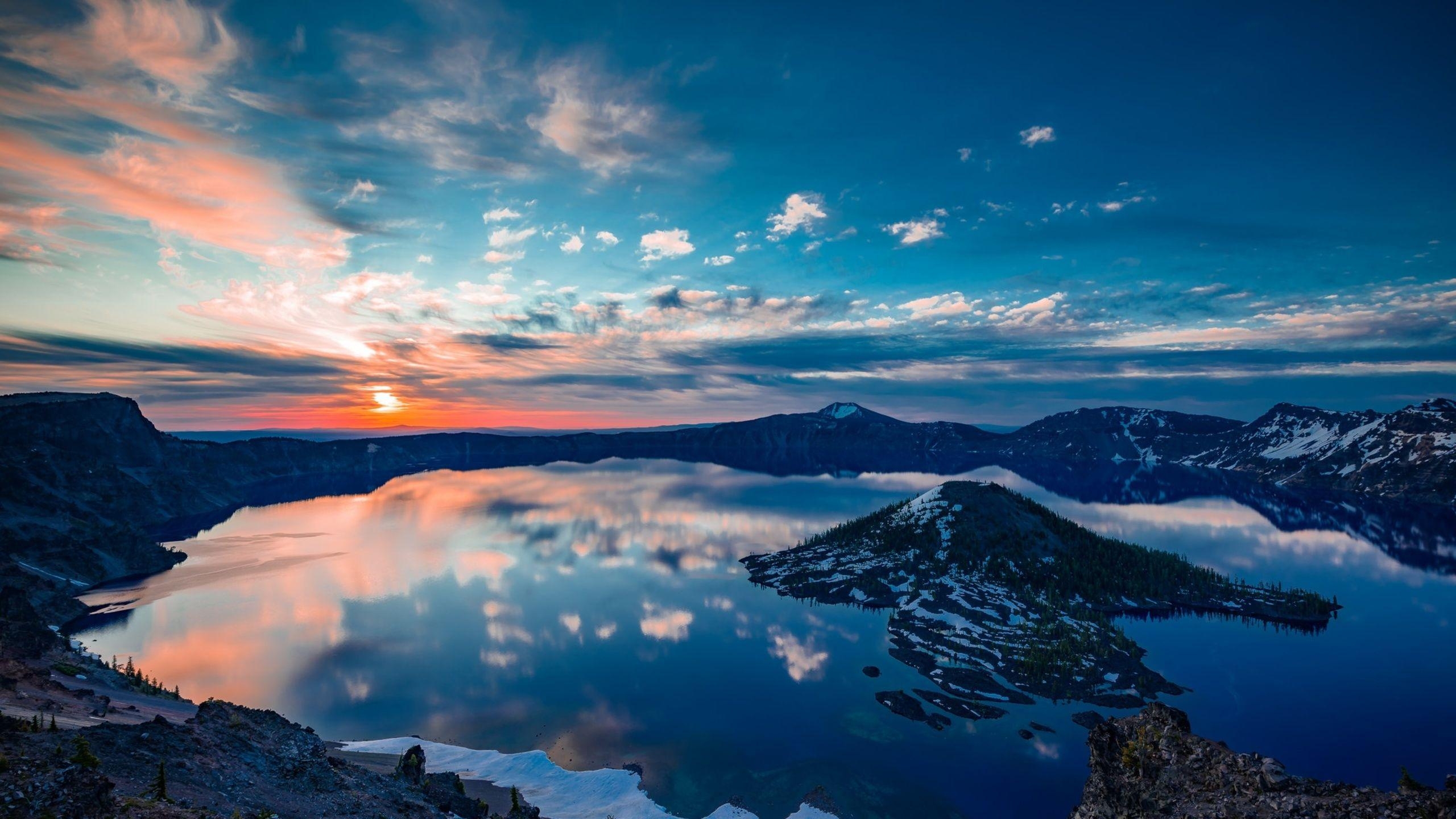 Crater Lake, Oregon, 1440p, Landschaft, Reisen, 2560x1440 HD Desktop