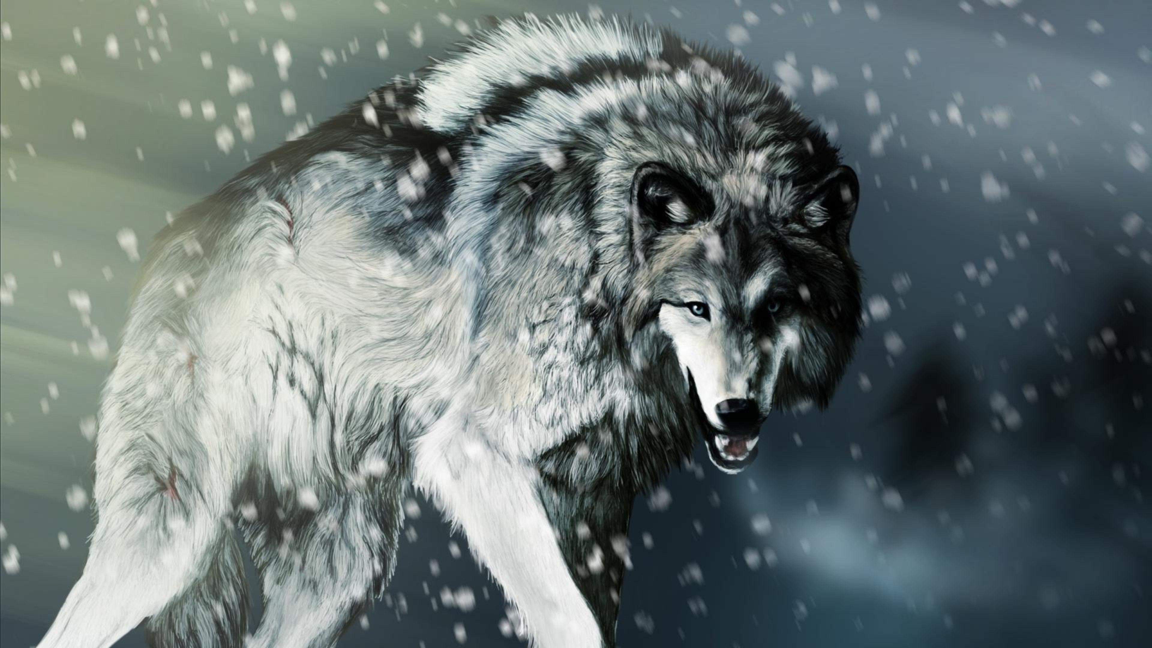 Der mit dem Wolf tanzt, Wolfsbilder, Natur, Indianer, Kunst, 3840x2160 4K Desktop