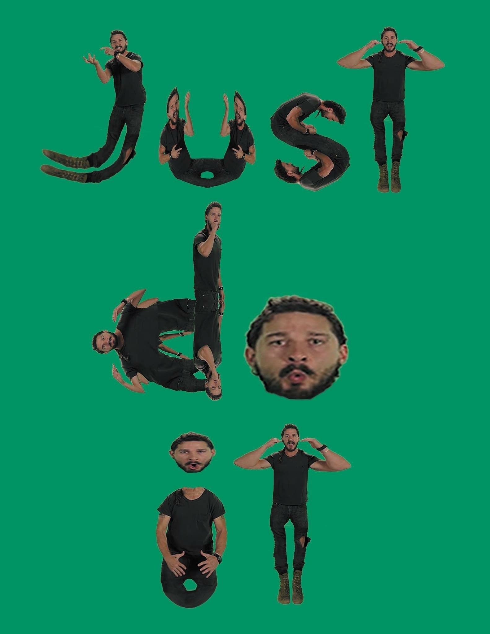 Shia LaBeouf, Just Do It, Kunst, Design, Slogan, 1590x2050 HD Handy