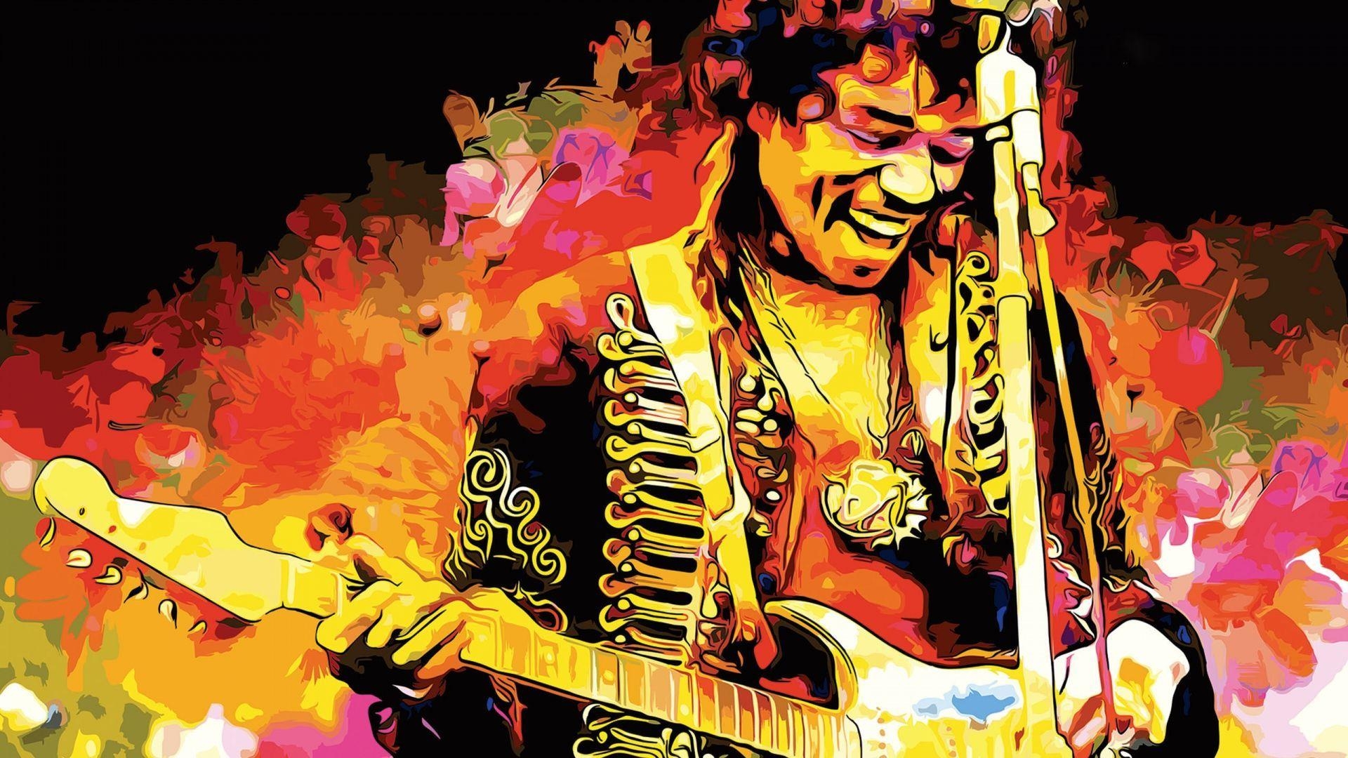 Jimi Hendrix, Musiker, Gitarre, Poster, Kunst, 1920x1080 Full HD Desktop