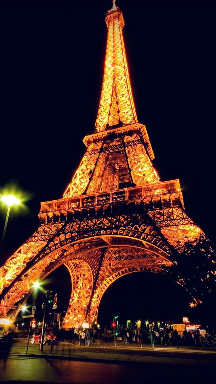 Eiffelturm, Nacht, Kunst, Paris, Illustration, 750x1340 HD Handy