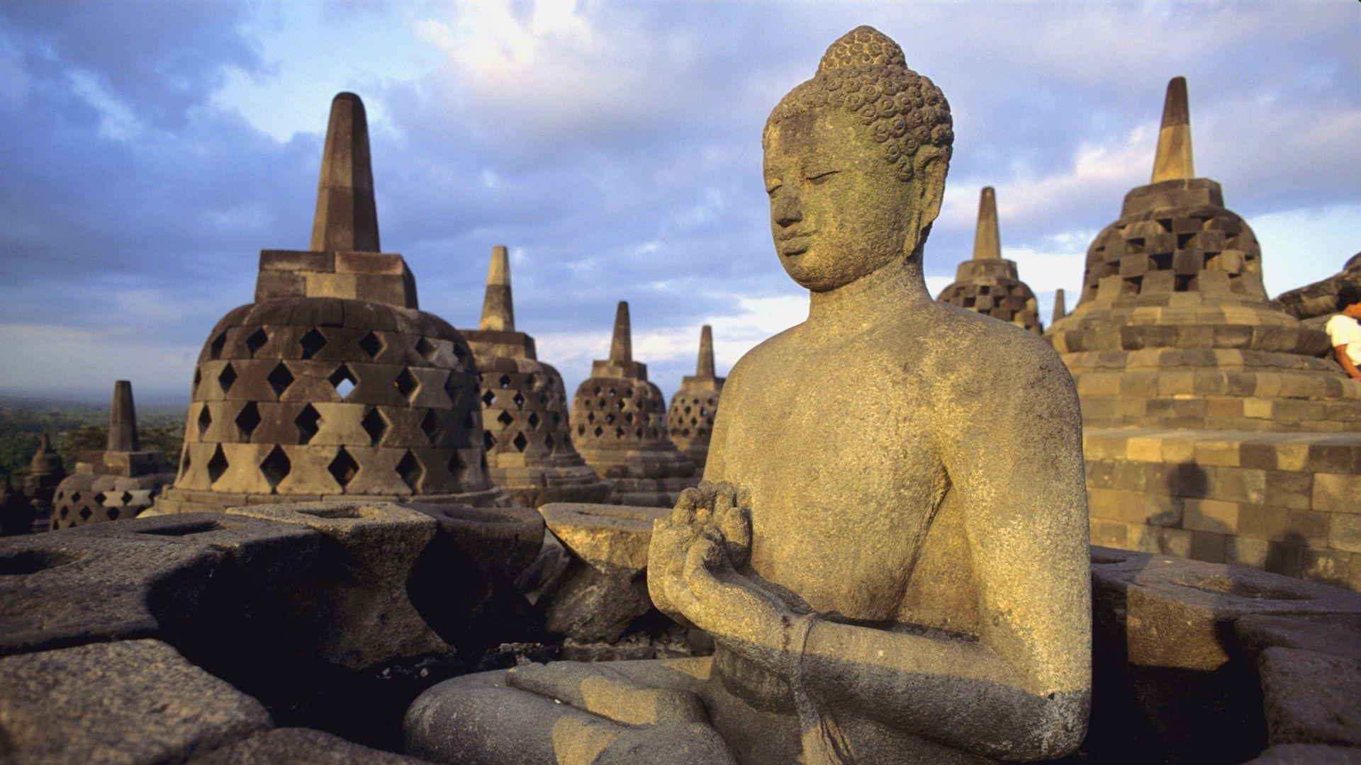 Borobudur Tempel, Indonesien, Architektur, Buddhistische Stätte, Historisches, 1920x1080 Full HD Desktop