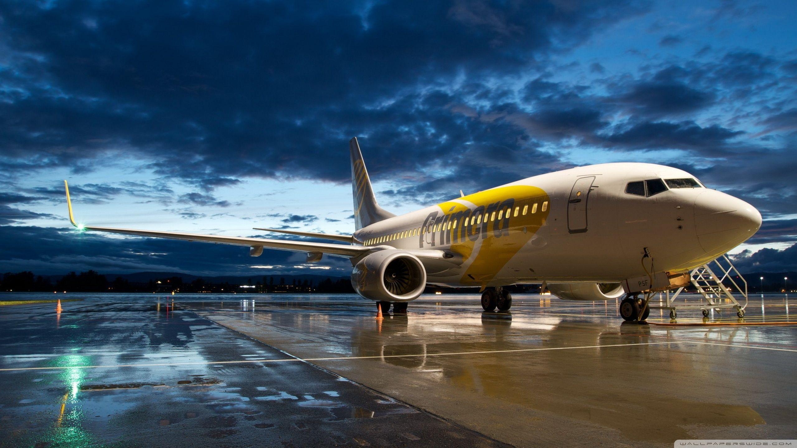 Flugzeug, Abendlicht, 4K, HD, Hintergrund, 2560x1440 HD Desktop