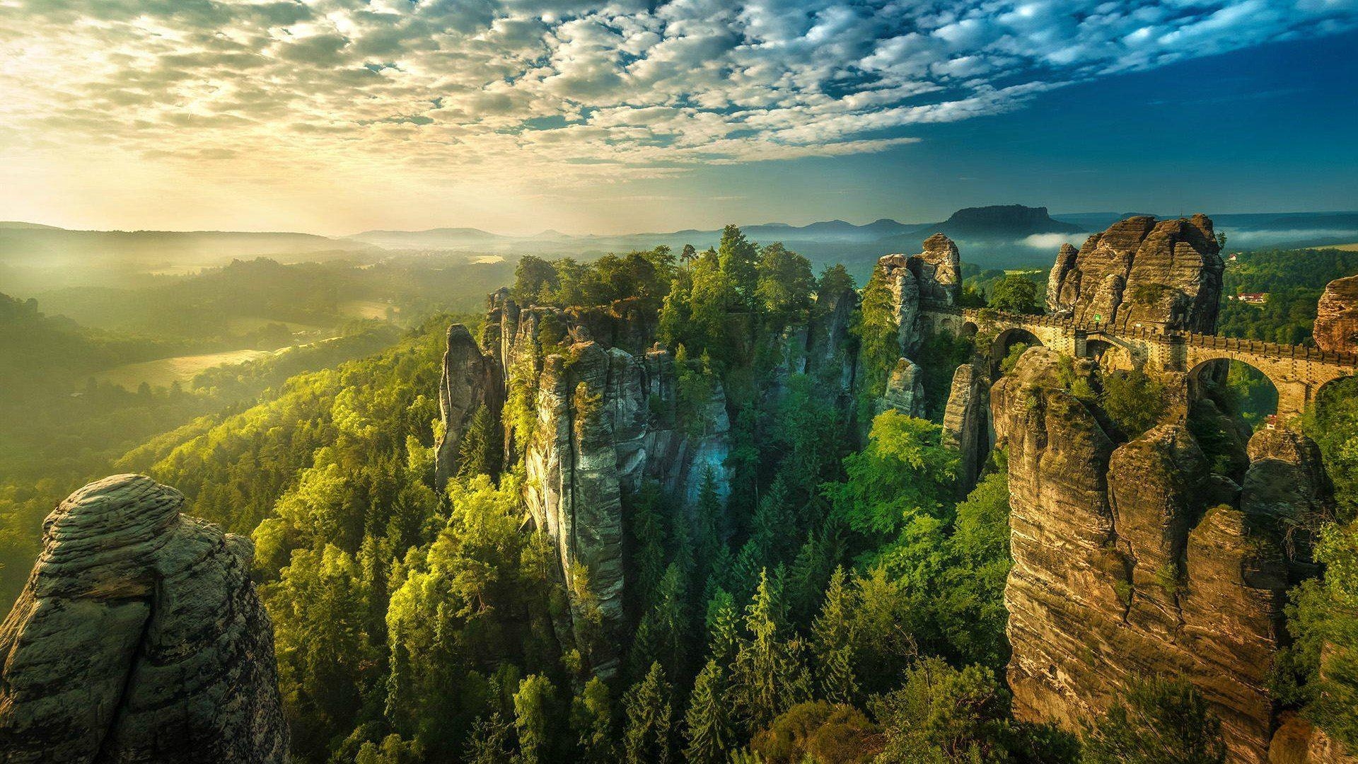 Sächsische Schweiz, Deutschland, Landschaft, Natur, Fotografie, 1920x1080 Full HD Desktop