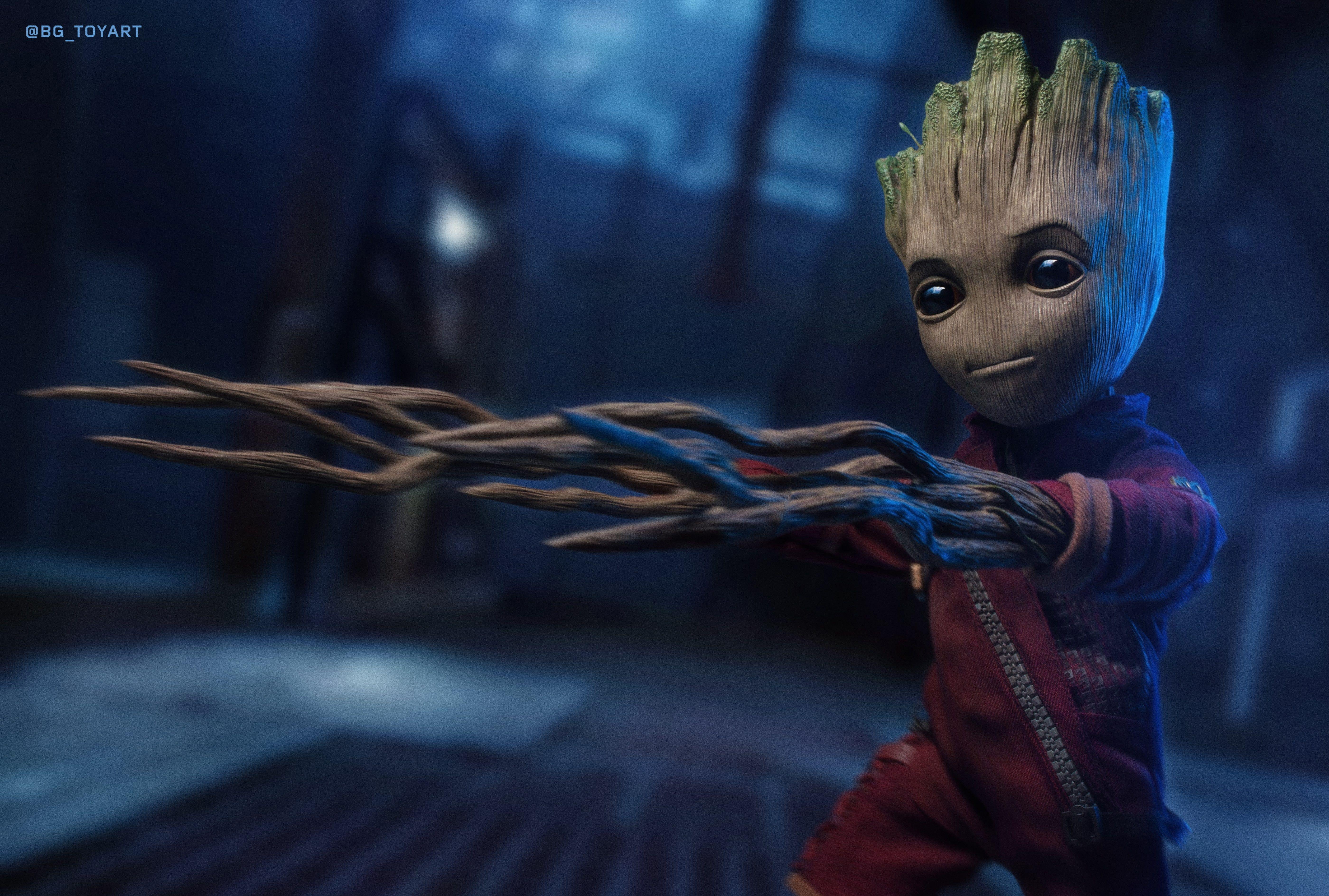 Baby Groot, 4K, Superhelden, HD, Marvel, 5600x3780 4K Desktop