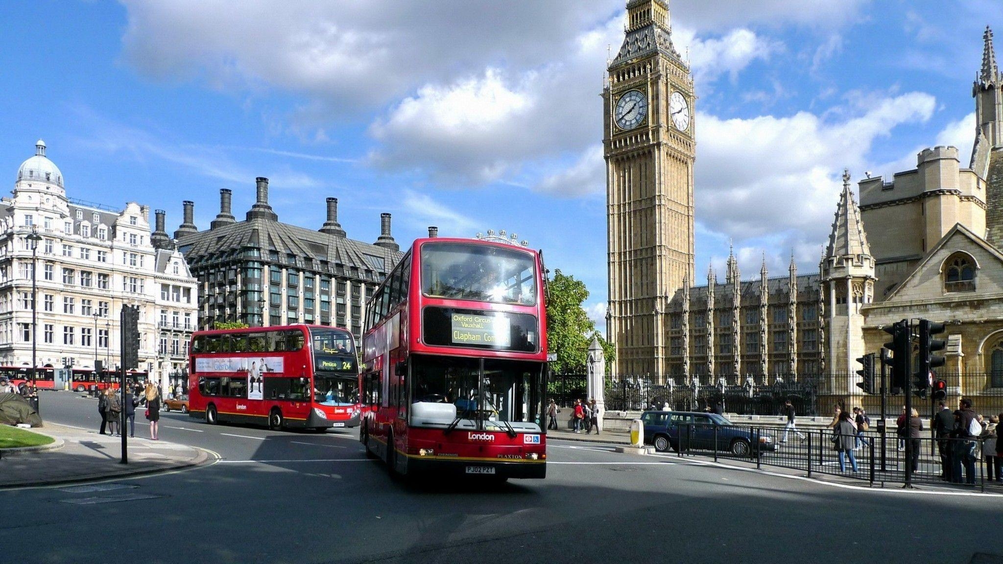 England, London, Architektur, Bus, Vereinigtes Königreich, 2050x1160 HD Desktop