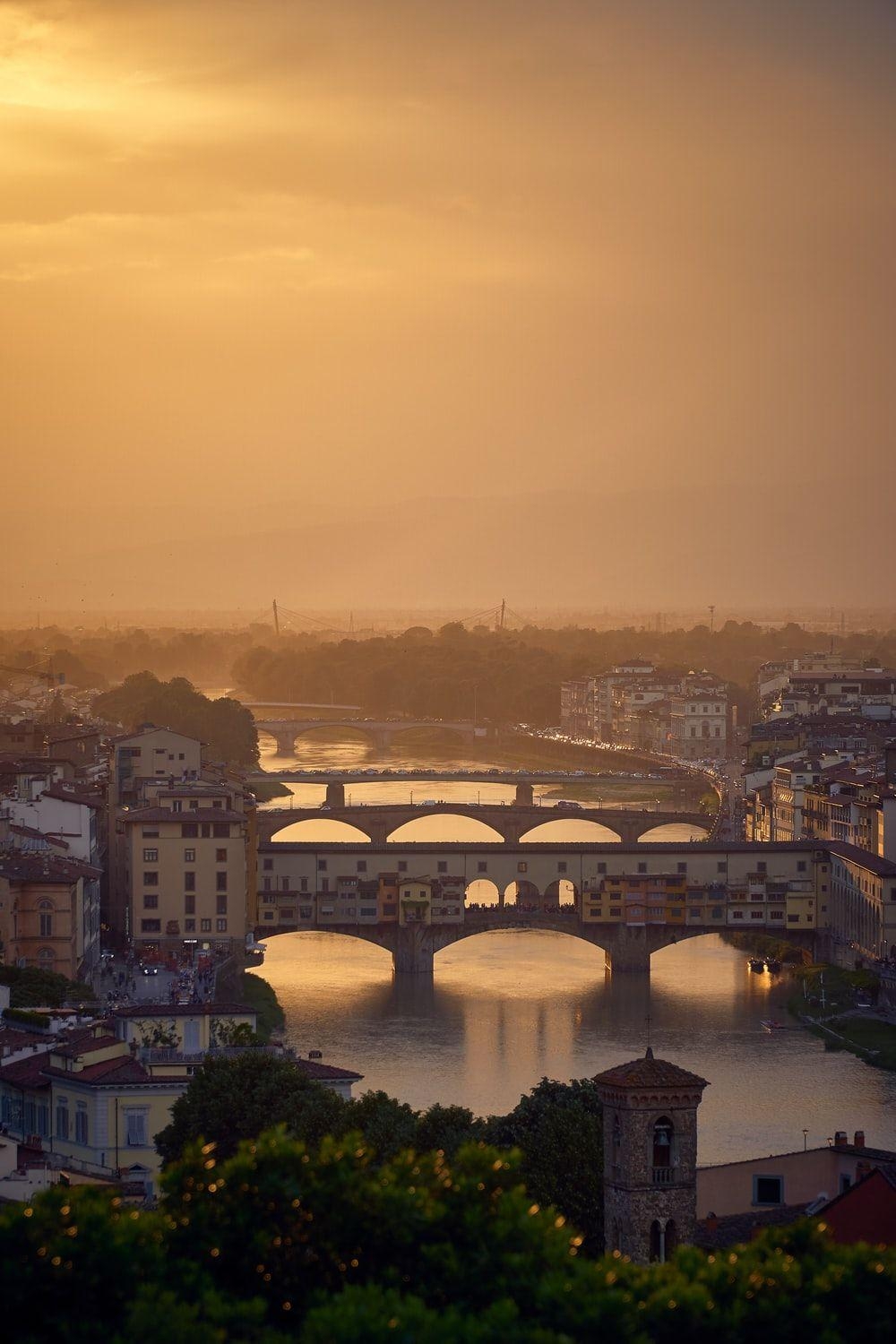 Ponte Vecchio, Florenz, Luftaufnahme, Brücke, Architektur, 1000x1500 HD Handy