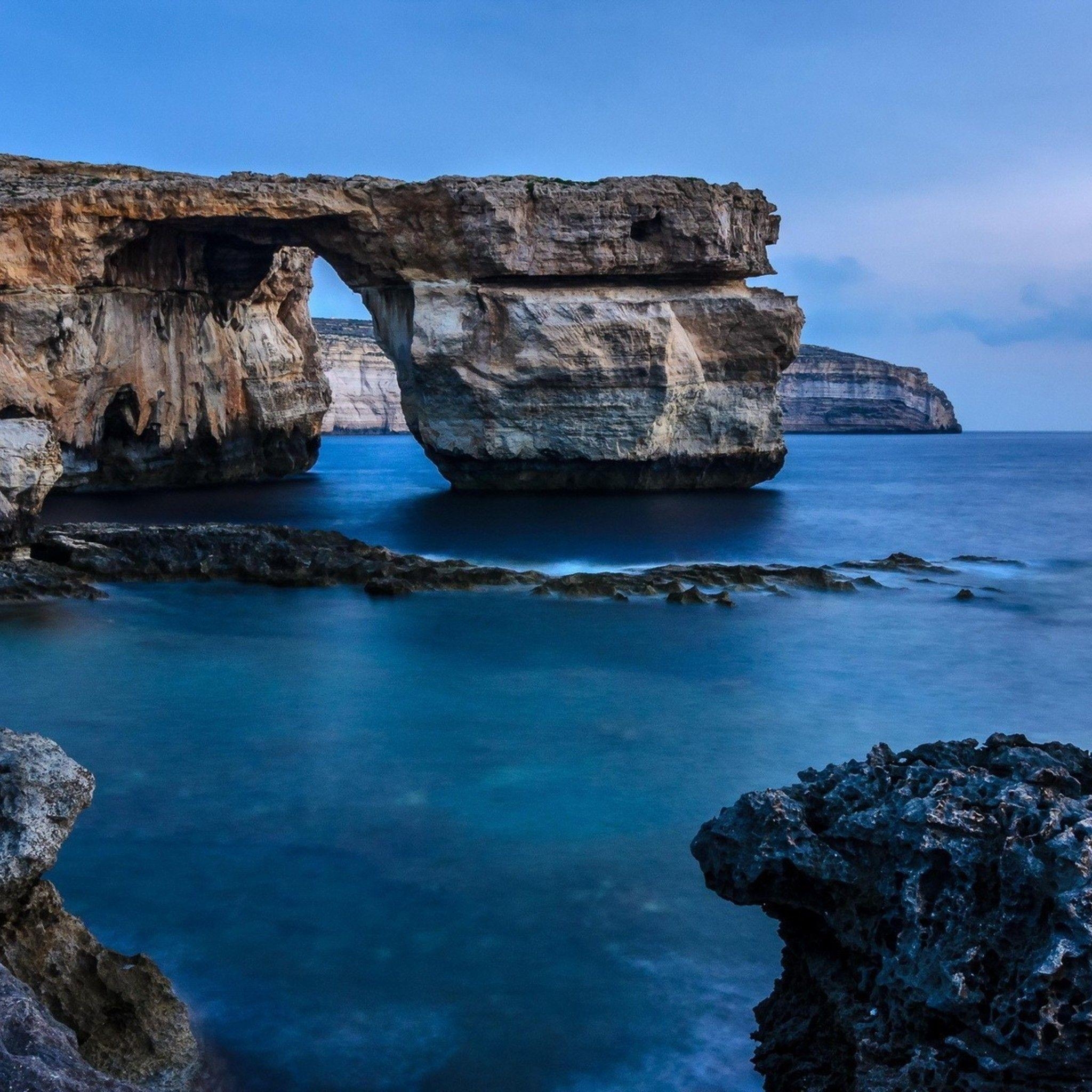 Malta, Felsen, Küste, Meer, 4K, 2050x2050 HD Handy