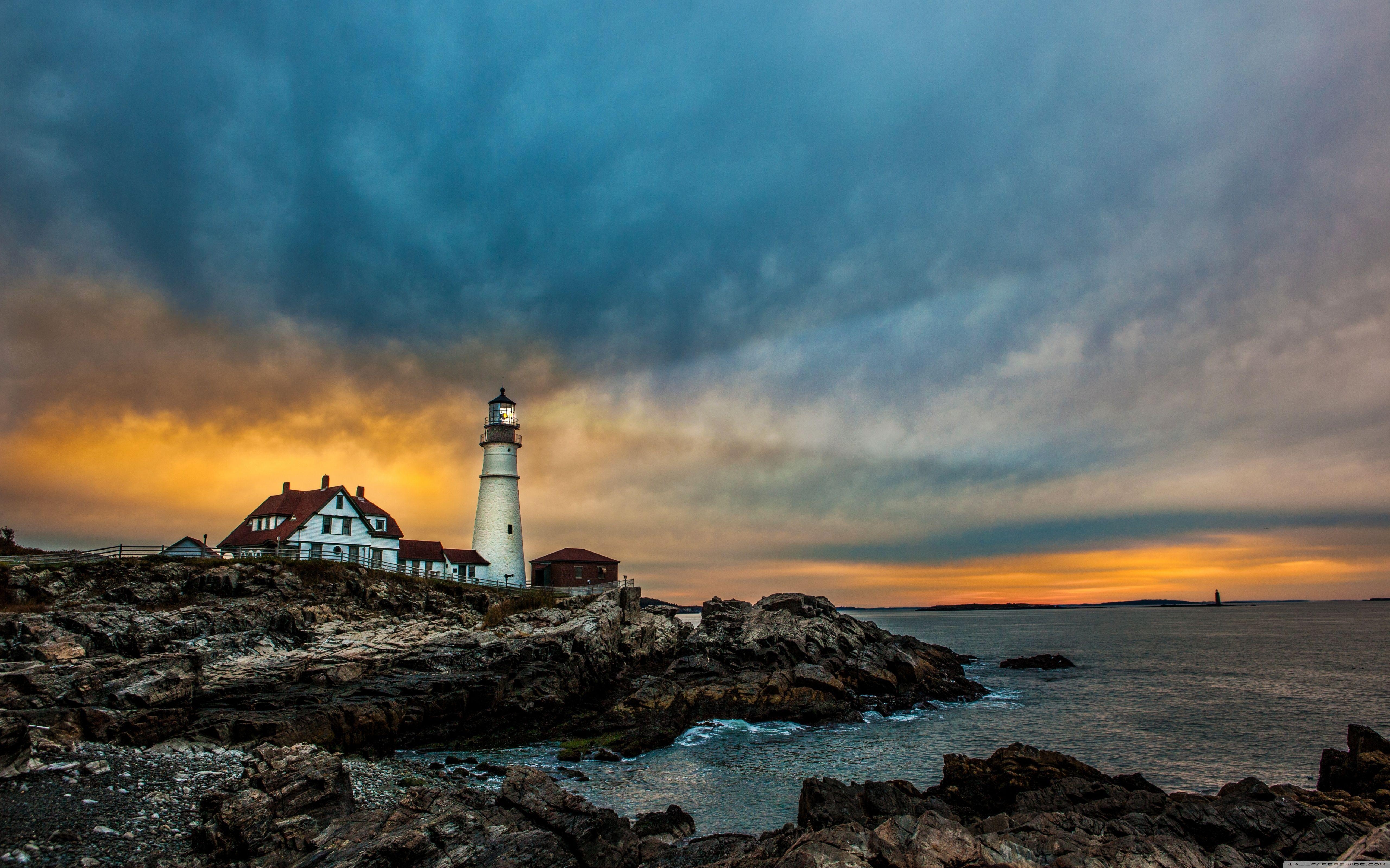 Portland, Head Light, Leuchtturm, 4K, HD, 5120x3200 4K Desktop