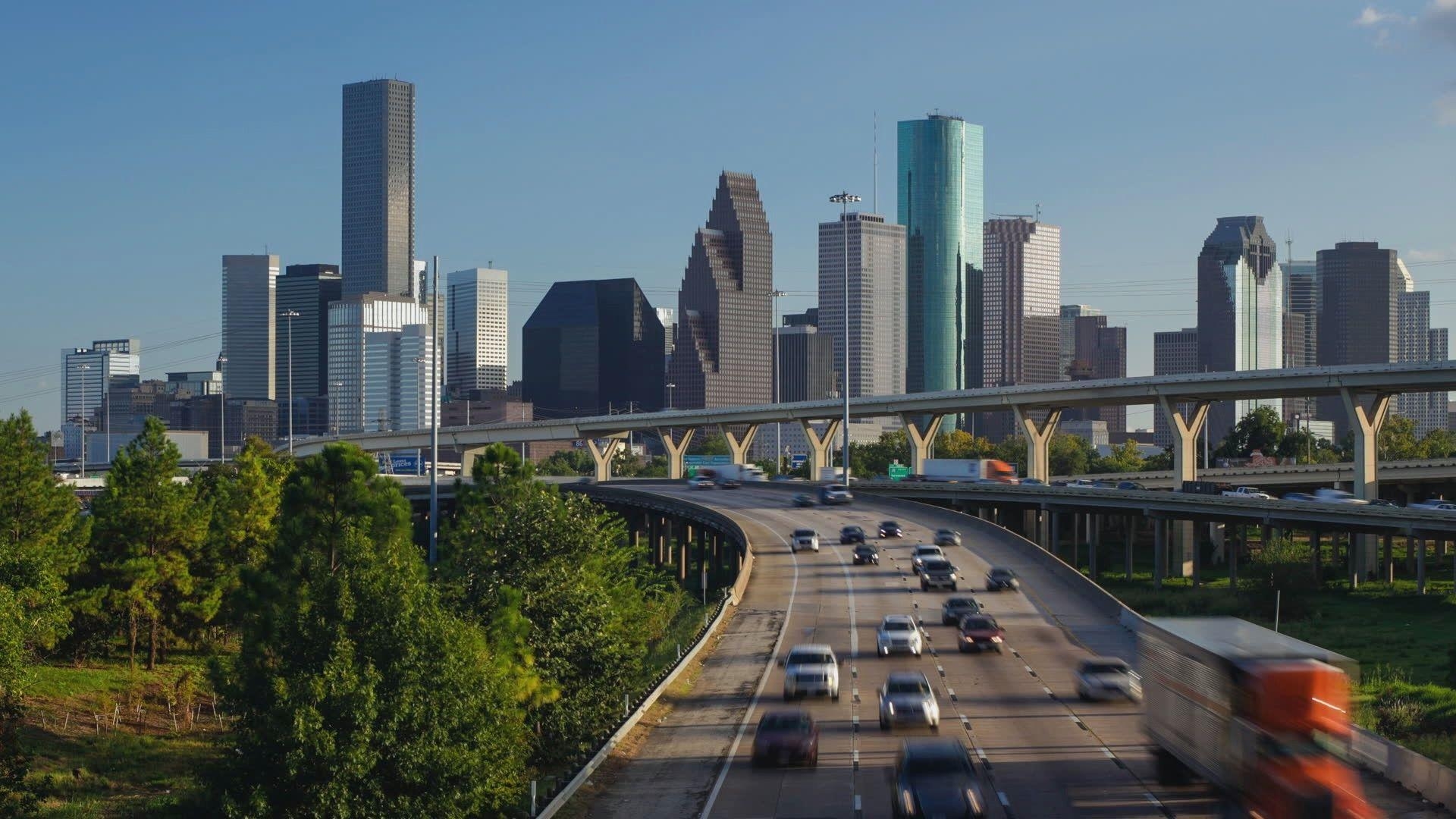 Houston, Texas, Downtown, Stadt, Hintergrund, 1920x1080 Full HD Desktop