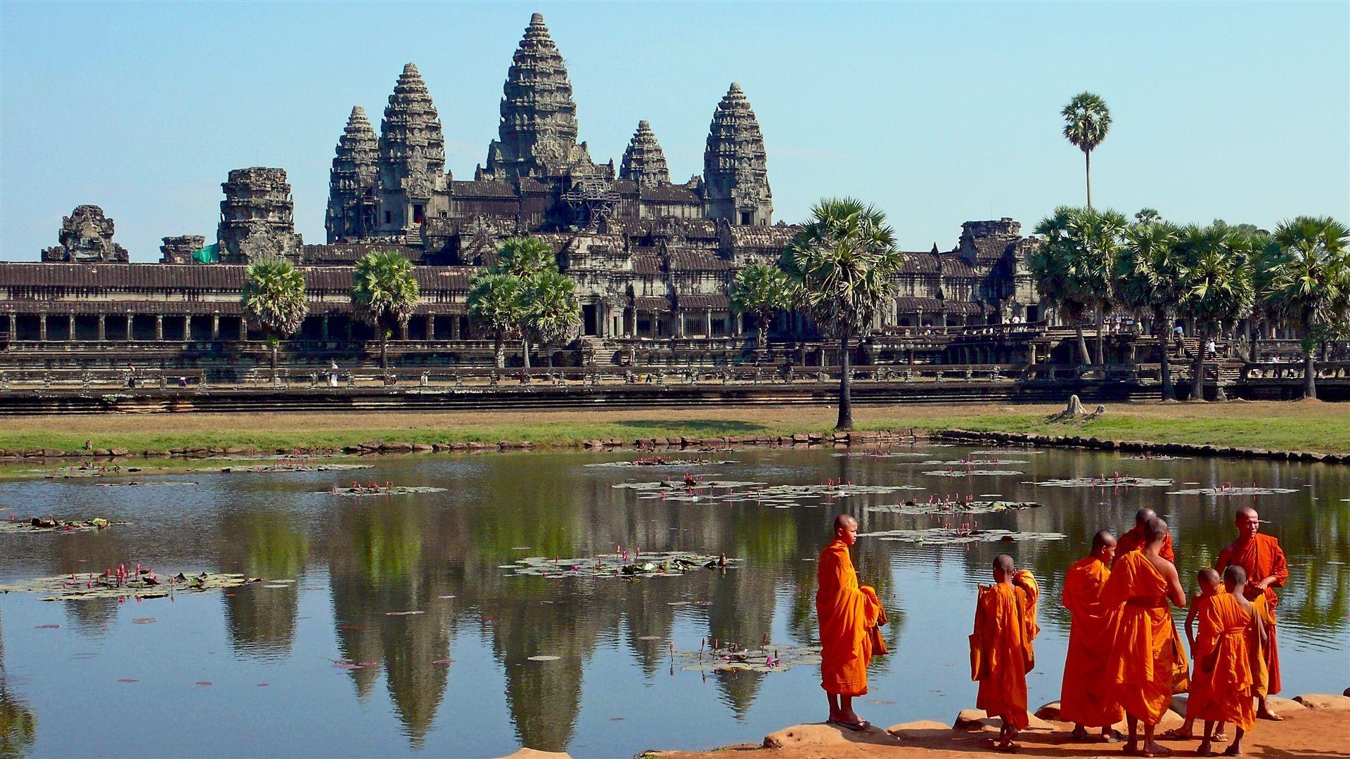 Angkor Wat, Tempel, Angkor Thom, Kambodscha, HD, 1920x1080 Full HD Desktop