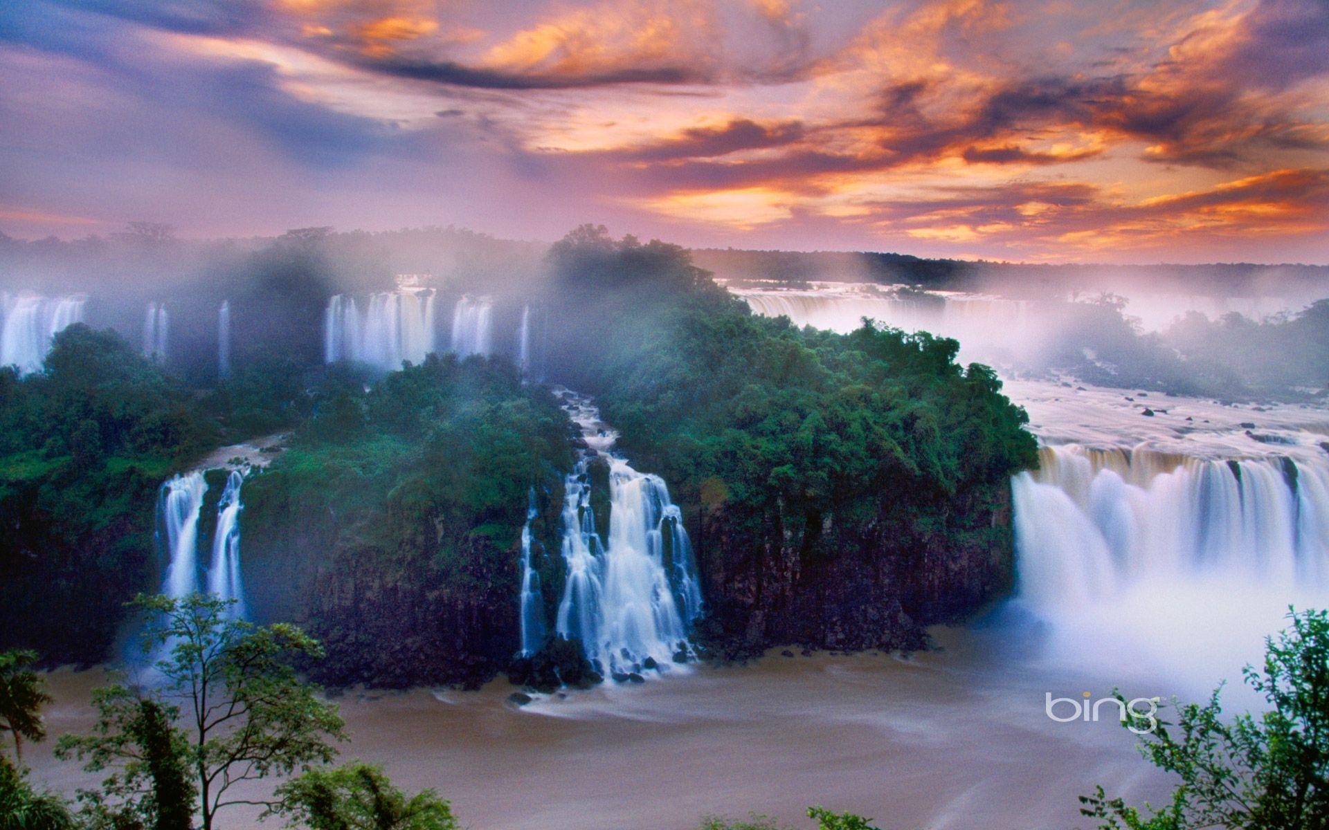 Iguazú-Wasserfälle, spektakulär, Panorama, Argentinen, Natur, 1920x1200 HD Desktop