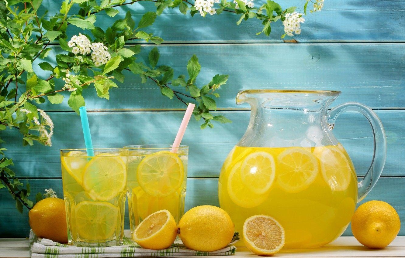 Limonade, Sommerblumen, frische Zitrone, Getränk, Desktop, 1340x850 HD Desktop