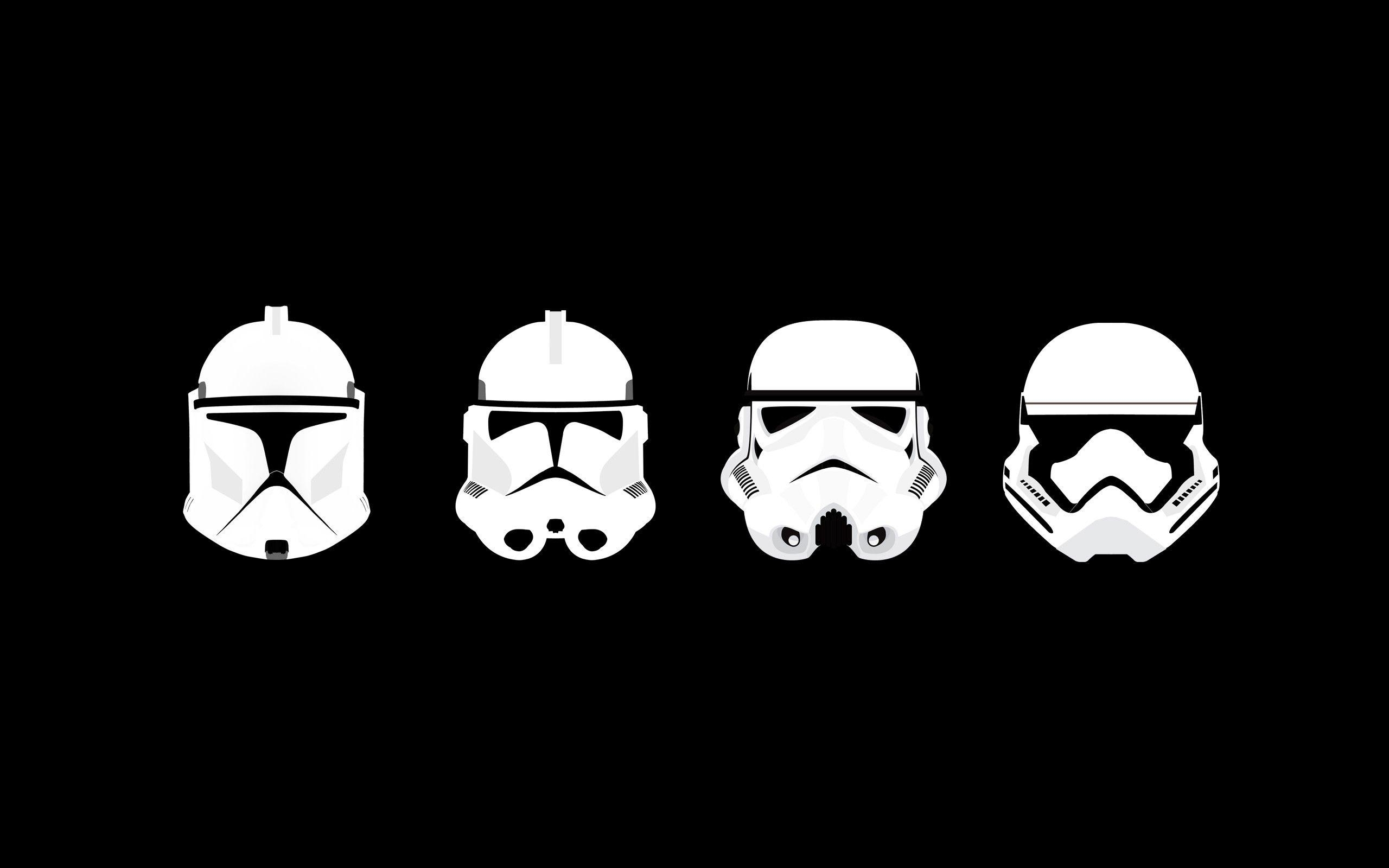 Stormtrooper, Minimalismus, Klonkrieger, Star Wars, Helm, 2560x1600 HD Desktop