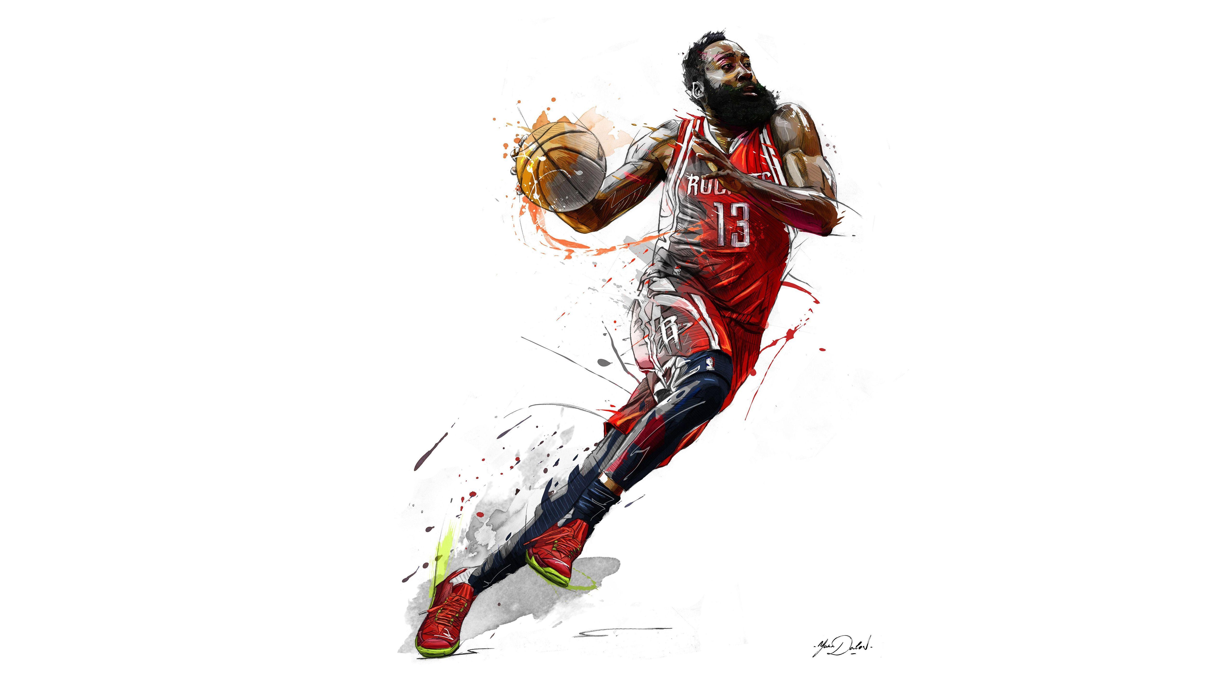 James Harden, 5K, Kunst, HD, Sport, 5120x2880 4K Desktop