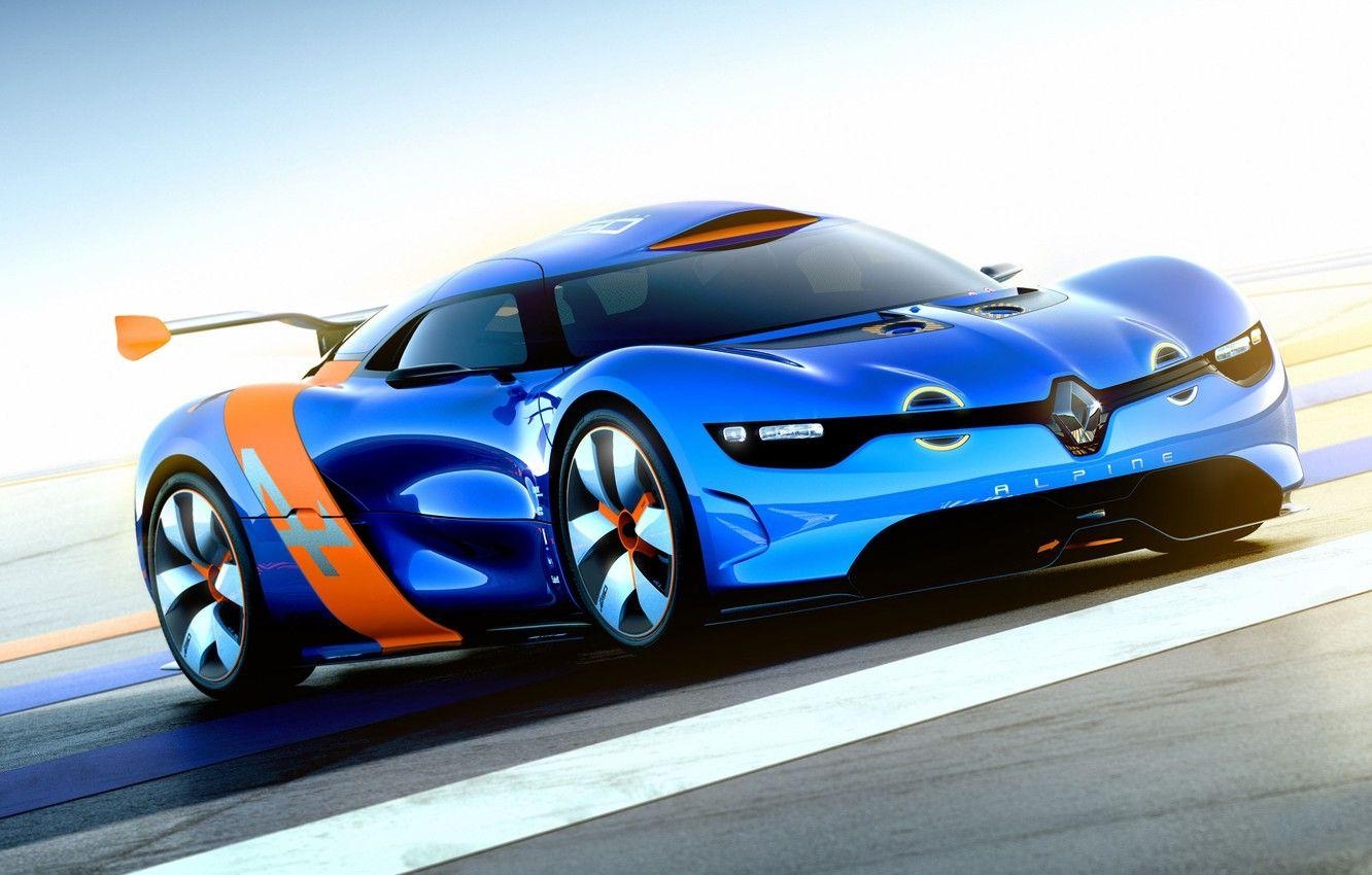 Konzeptauto, Renault, Blaue Maschine, Zukunftsmodell, Designstudie, 1340x850 HD Desktop