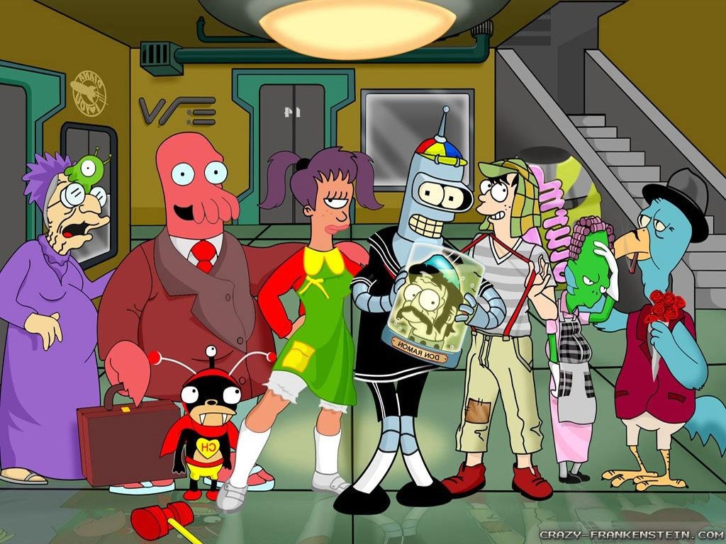 Futurama, Cartoon, Hintergrundbild, Sci-Fi Serie, TV, 1030x770 HD Desktop