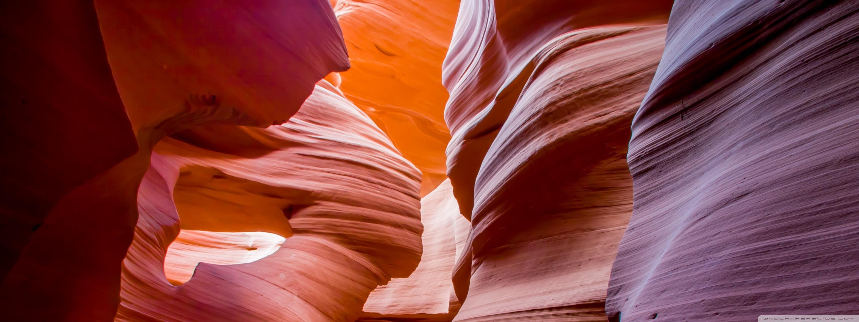 Lower Antelope Canyon, Reisen, Arizona, Natur, HD, 3360x1260 Dual Screen Desktop