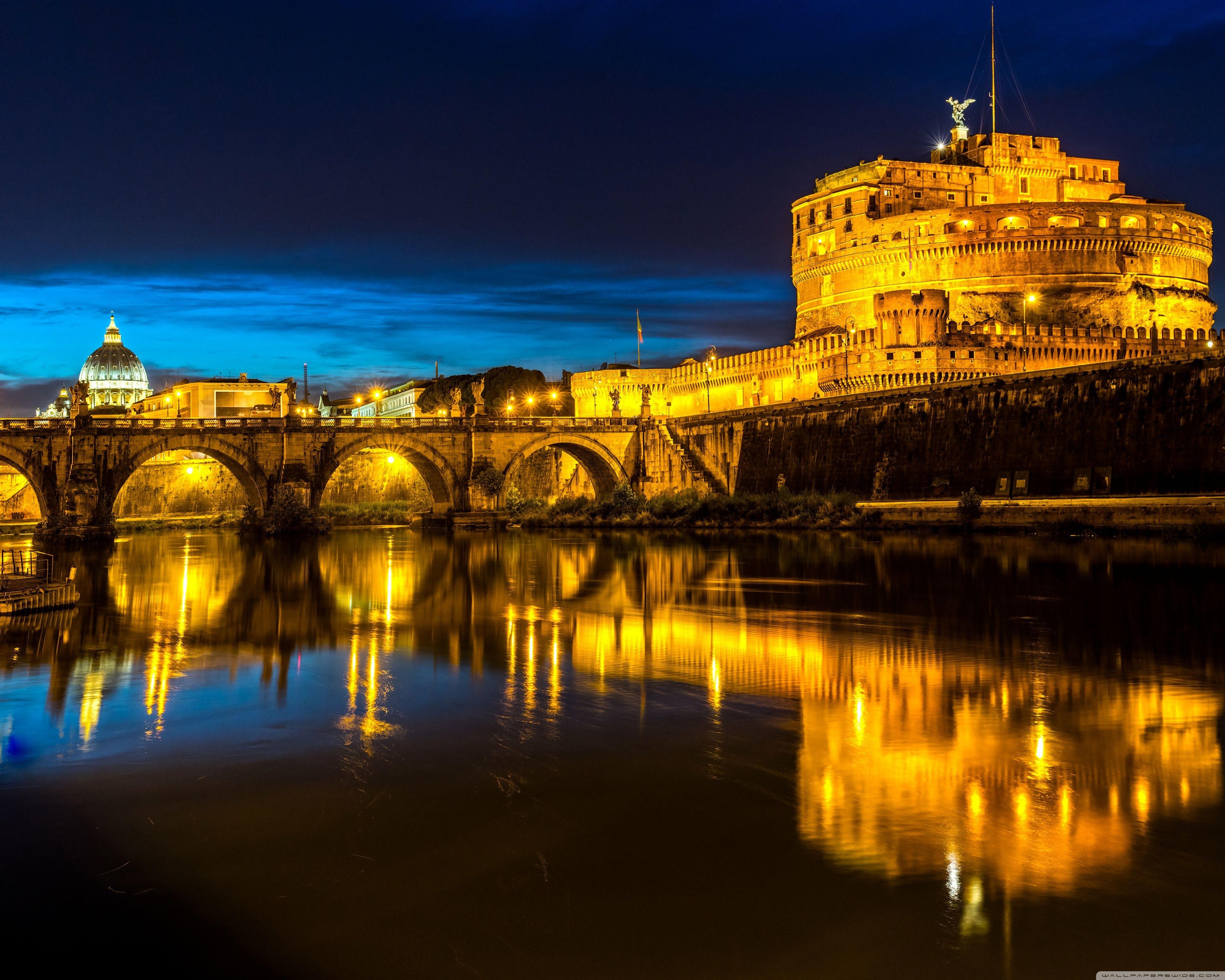 Ponte Sant'Angelo, Rom, Italien, 4K, Geschichte, 3750x3000 4K Desktop