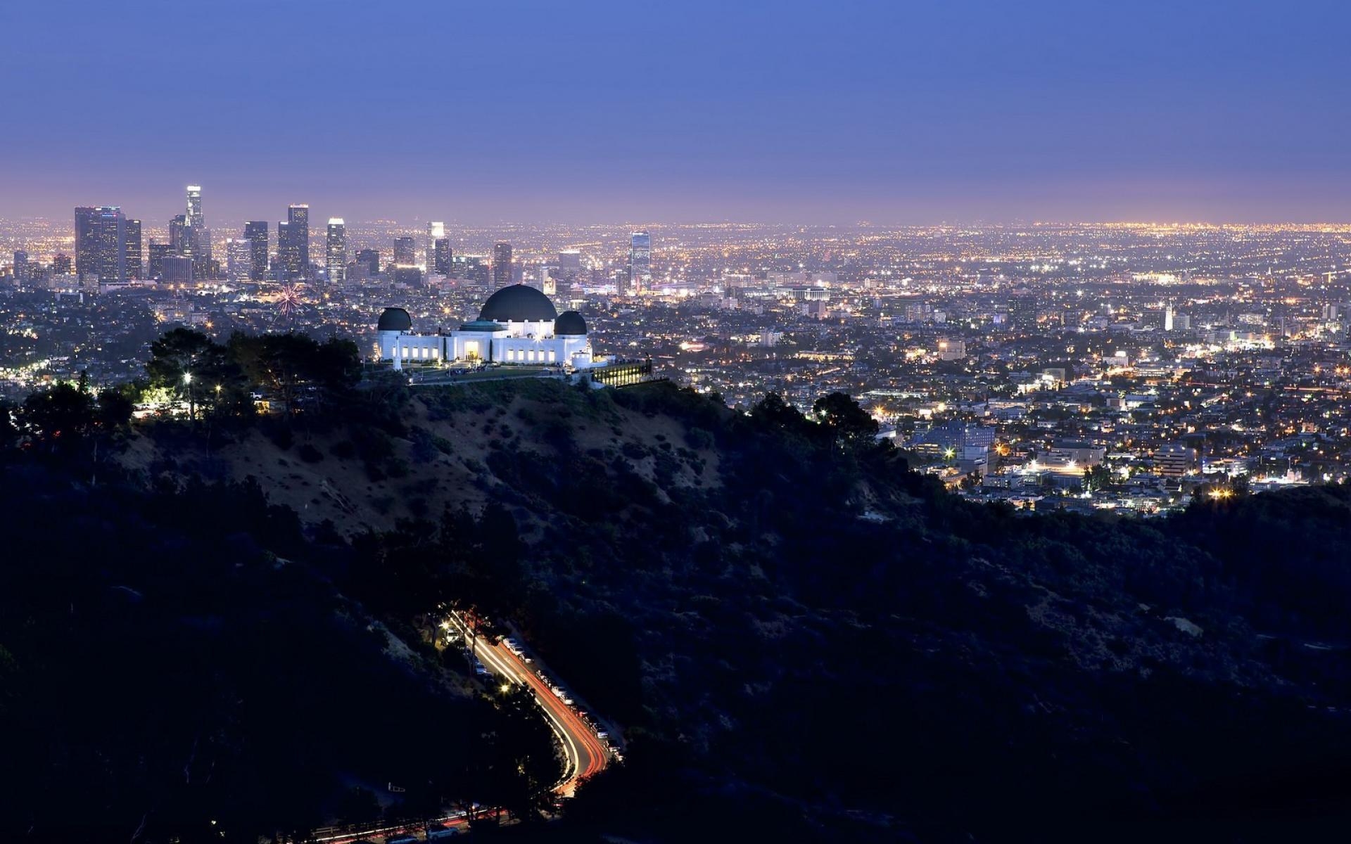 Griffith Observatorium, Sternwarte, Los Angeles, Kalifornien, Blick, 1920x1200 HD Desktop