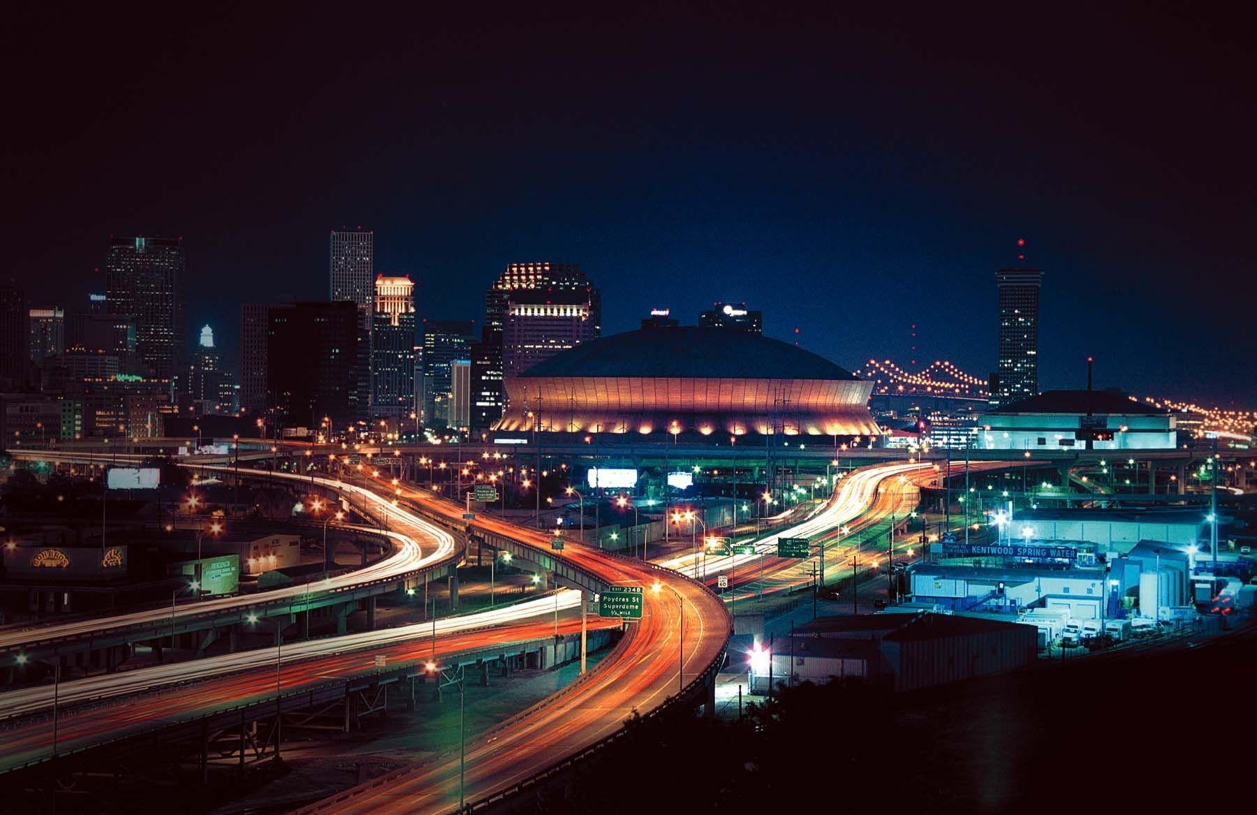 New Orleans, Nacht, Stadt, Sommer, Reisen, 1800x1170 HD Desktop