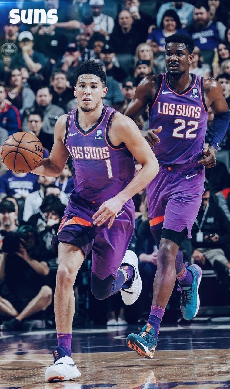 Devin Booker, Phoenix, Graphic, Spieler, NBA, 760x1280 HD Handy