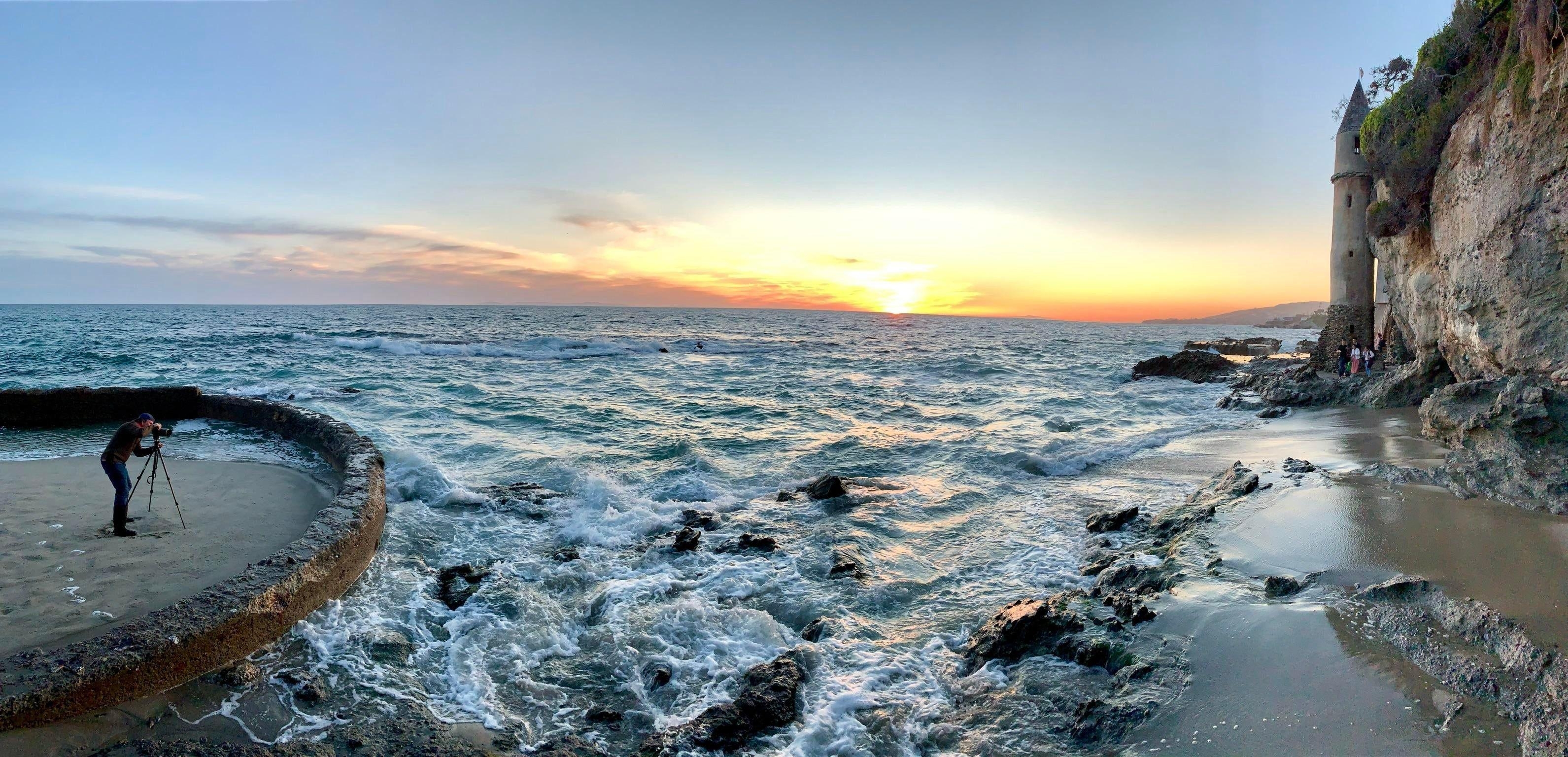 Laguna Beach, Foto, Panorama, Kalifornien, Meerblick, 3190x1540 Dual Screen Desktop