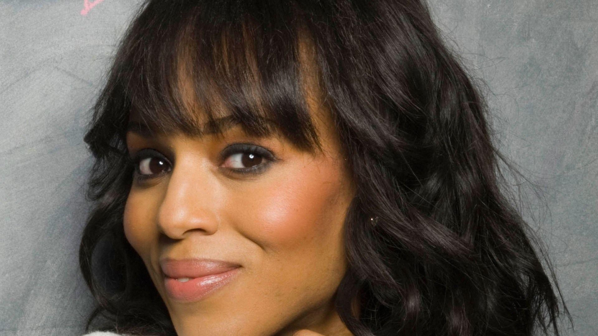 Kerry Washington, Heiße Szene, Große Augen, Foto, Malerei, 1920x1080 Full HD Desktop