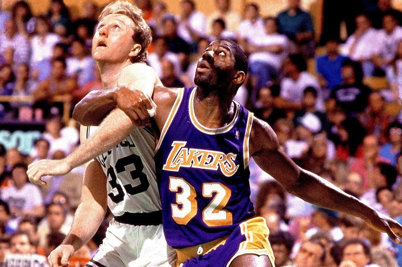 Magic Johnson, Larry Bird, Boston Celtics, NBA, Basketball, 1280x860 HD Desktop