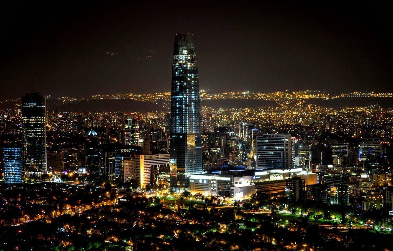 Nacht, Santiago Chile, Stadtbild, Reise, Anden, 1340x850 HD Desktop