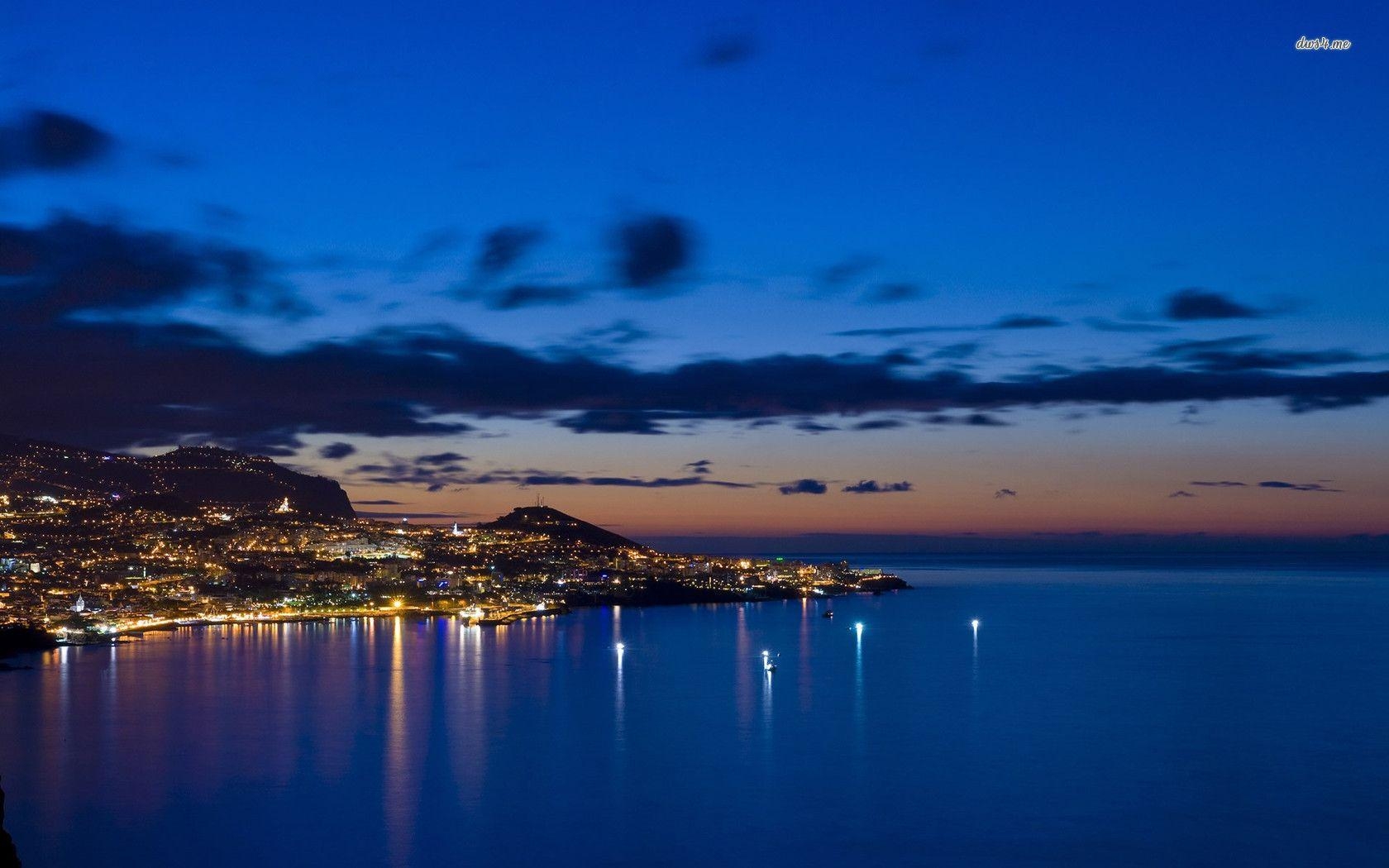 Funchal Bucht, Marokko, Hafenblick, Panoramabild, 1680x1050 HD Desktop