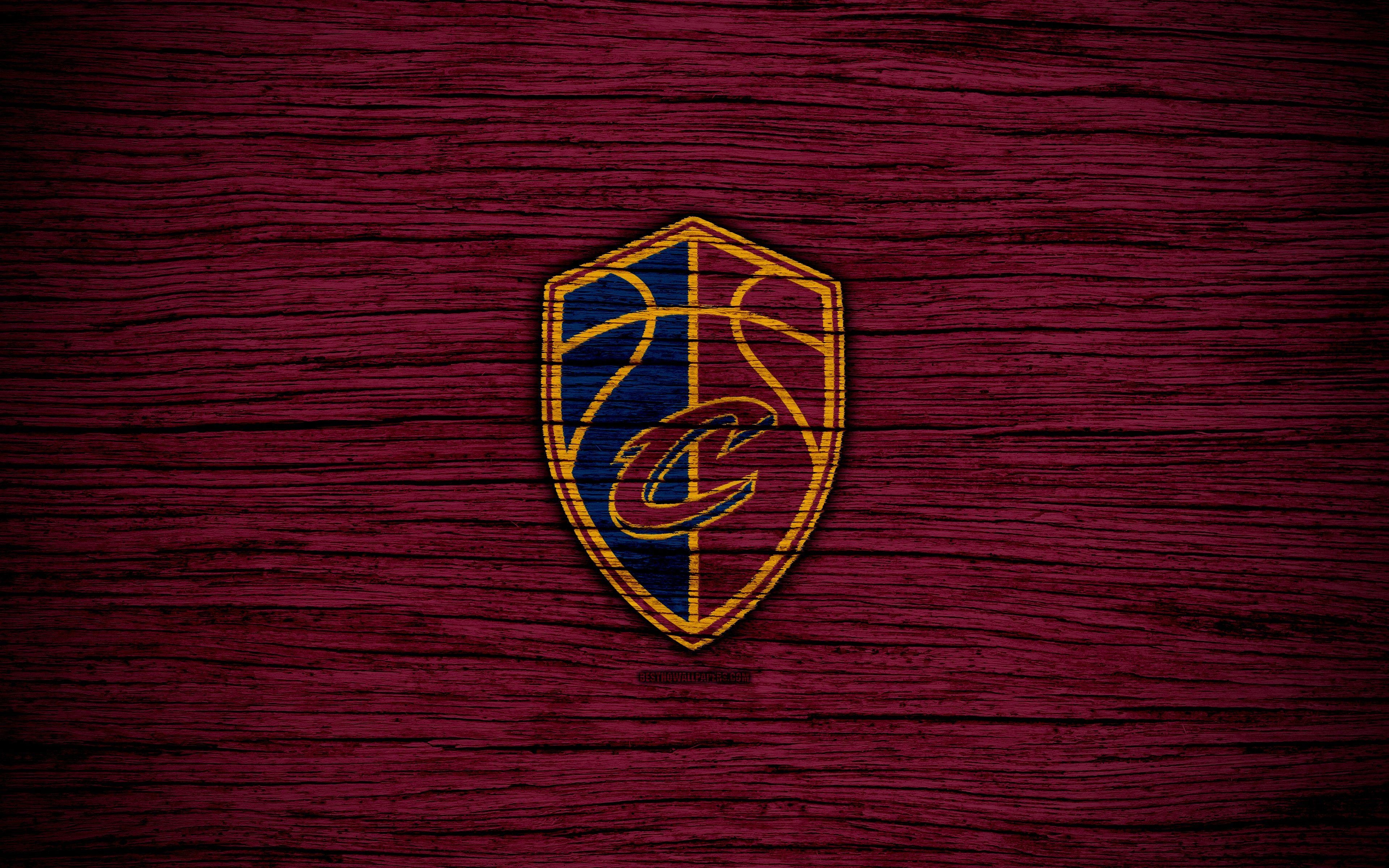 Cleveland Cavaliers, Logo, 4K, Ultra HD, Hintergrund, 3840x2400 4K Desktop