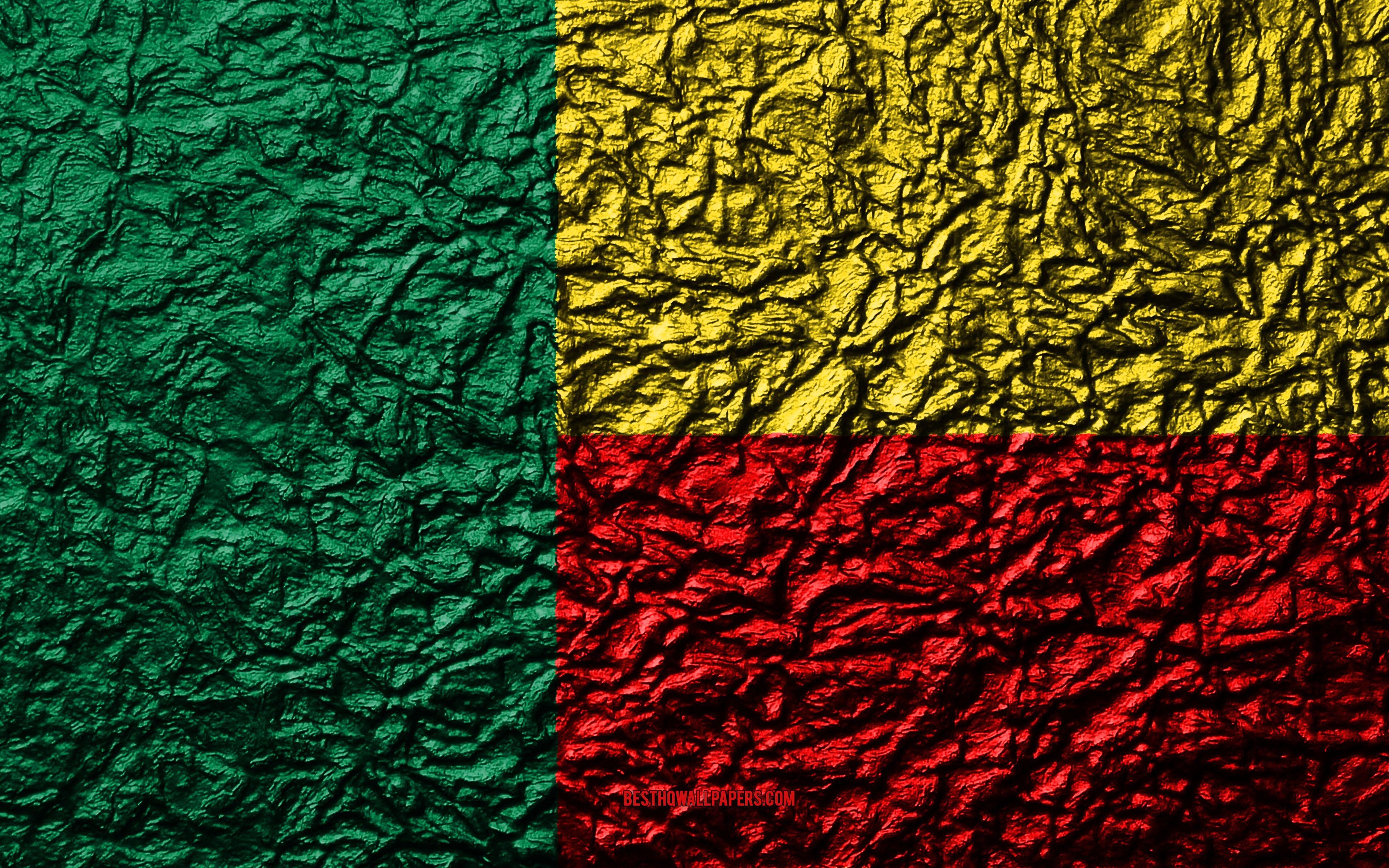 Benin, Flagge, 4K, national Symbol, Afrika, 3840x2400 4K Desktop