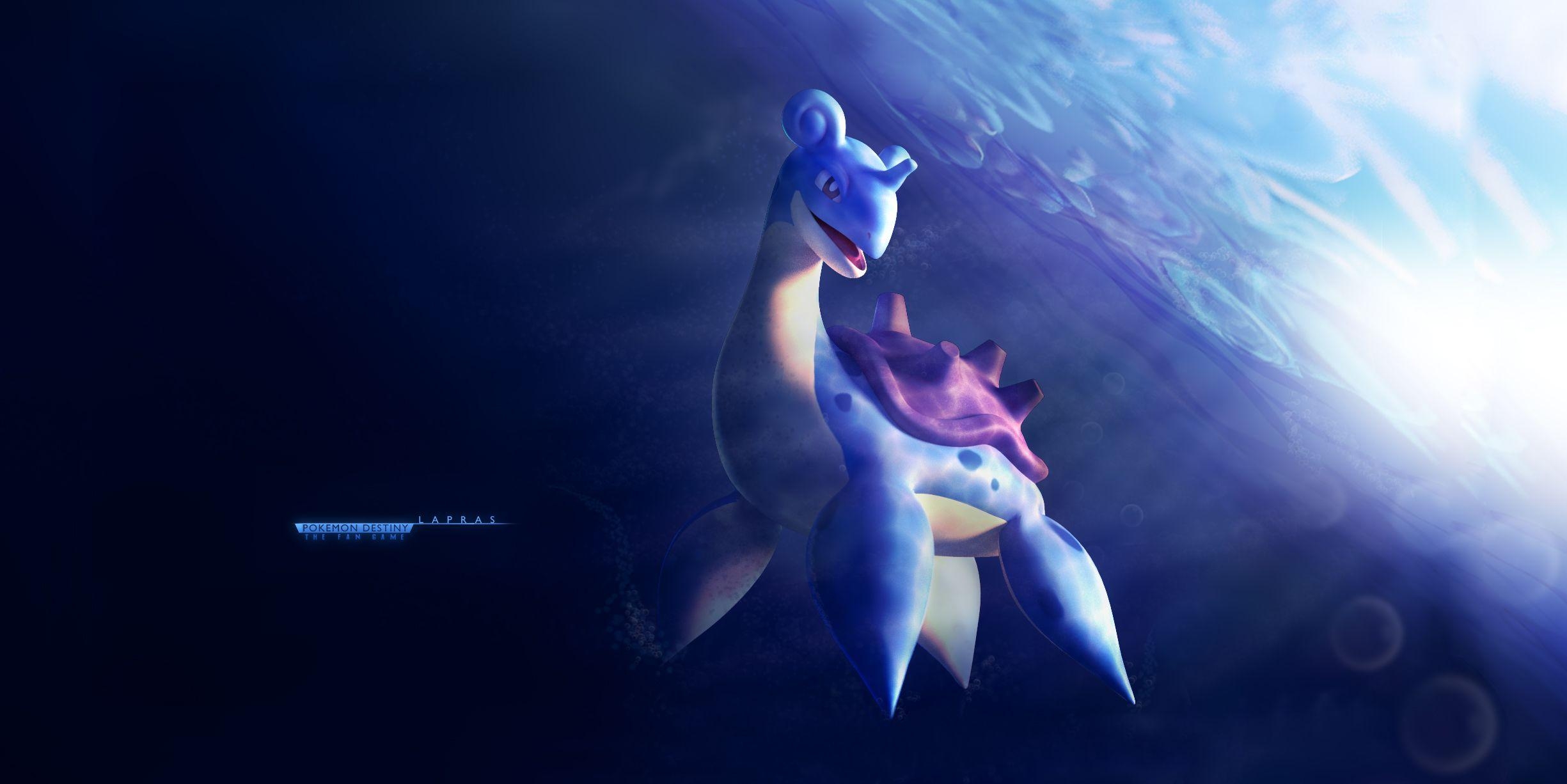 Lapras, Anime, Ocean, Hintergrundbild, Pokémon, 2450x1230 HD Desktop