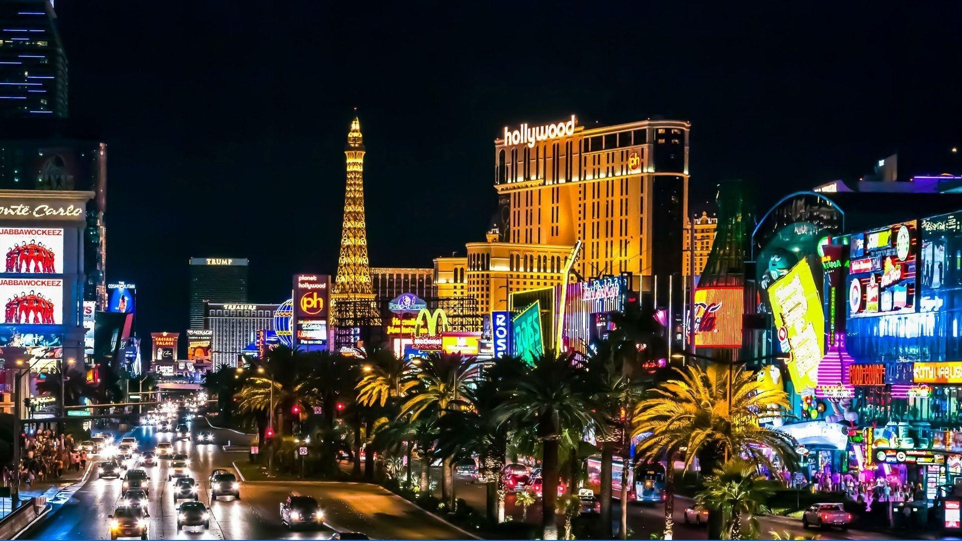 Las Vegas, Strip, Unterhaltung, Glanz, Lichter, 1920x1080 Full HD Desktop