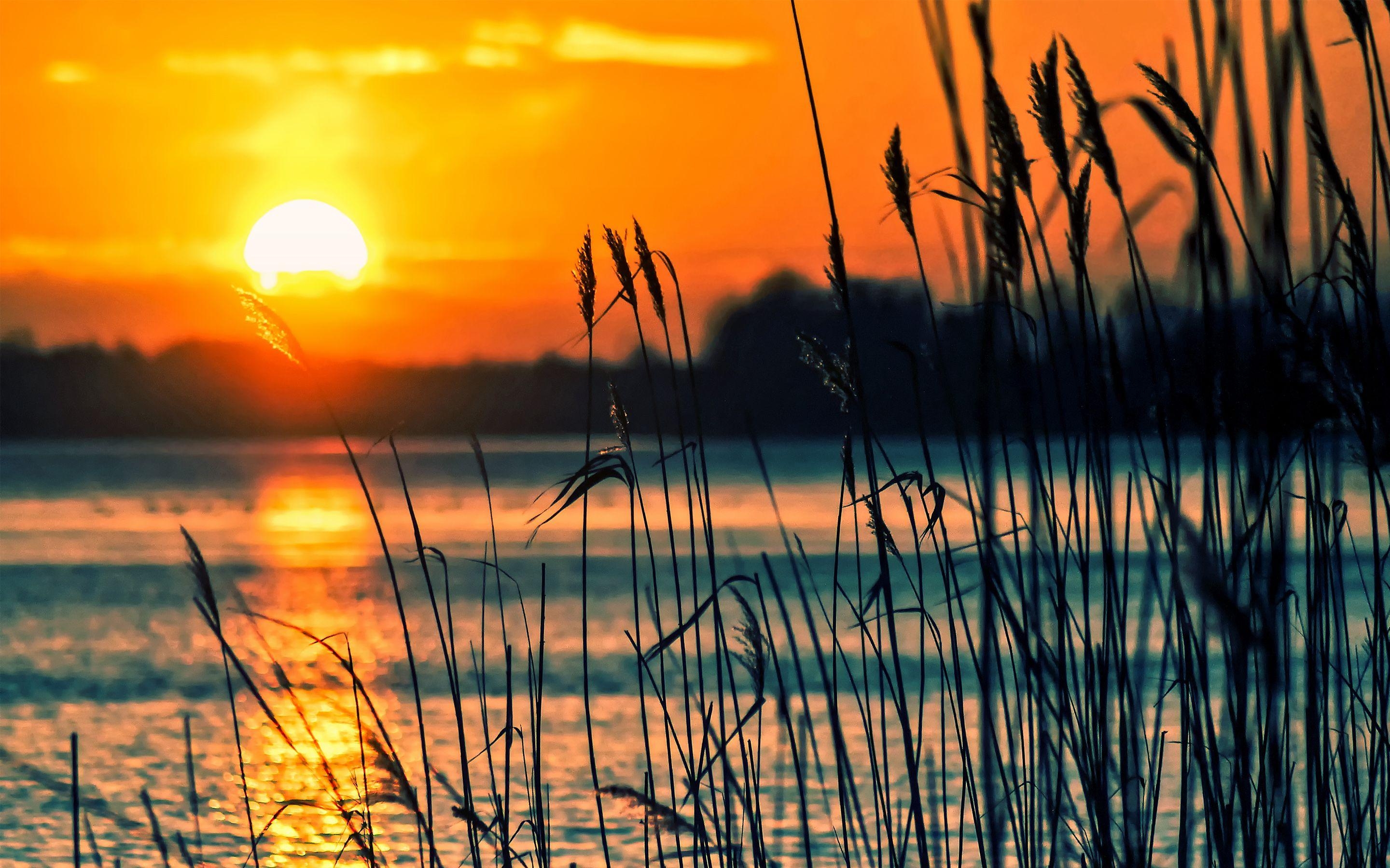 See Natur, Sonnenuntergang, HD Bild, Landschaft, 2880x1800 HD Desktop