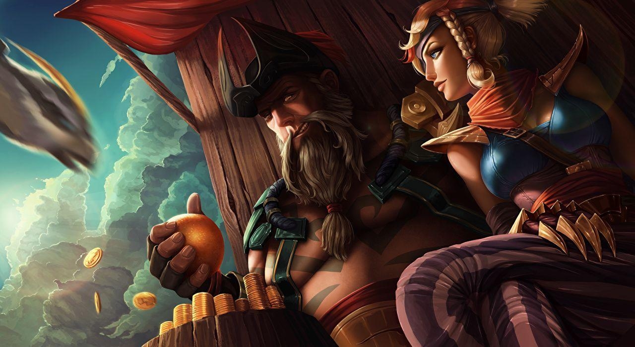 League of Legends, Gold, Krieger, Gangplank, Fantasy, 1280x700 HD Desktop