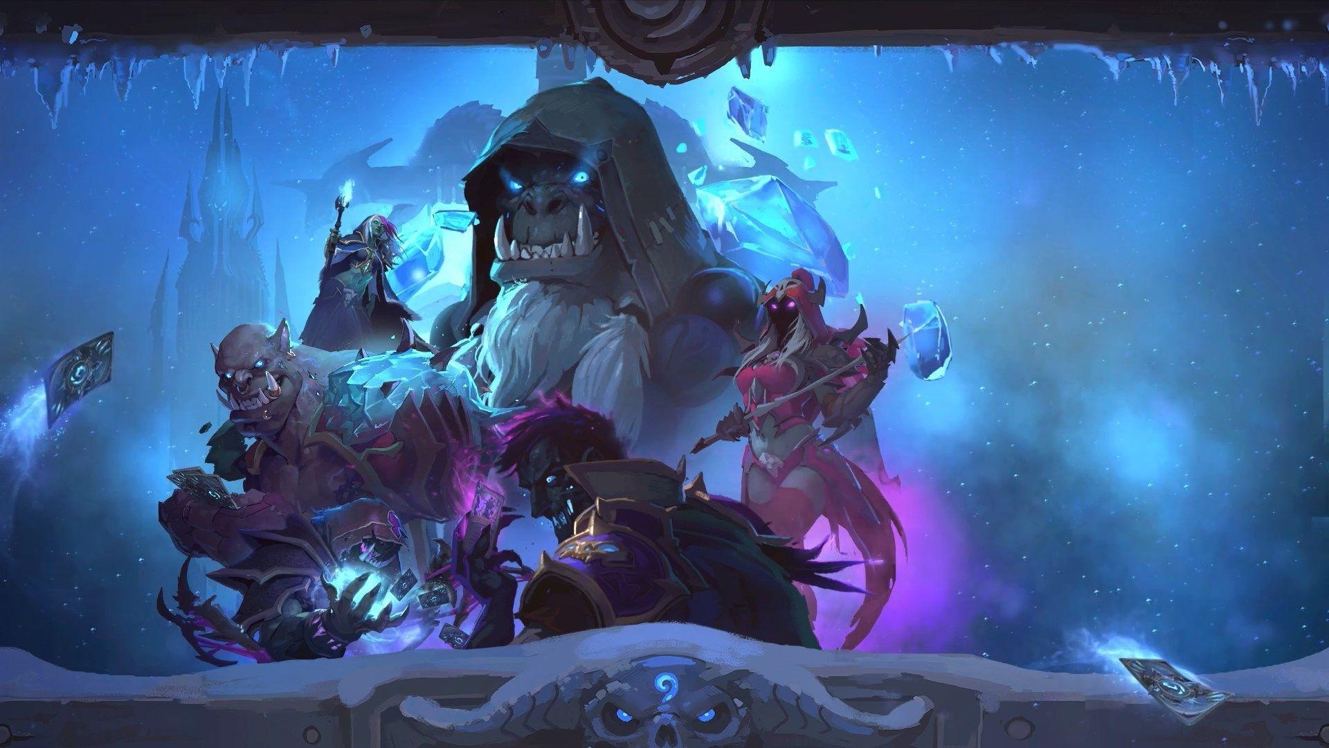 Hearthstone, Ritter des Frostthrons, Live Hintergrund, Blizzard, Spiel, 1920x1080 Full HD Desktop