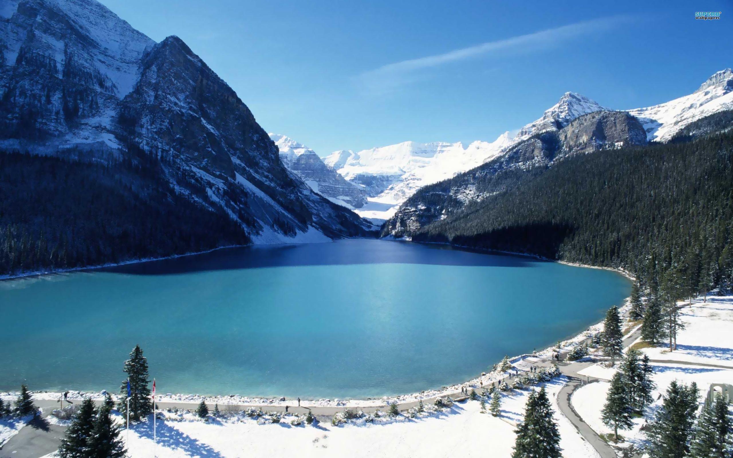 Lake Louise, Bergpanorama, Nature, Alberta, Kanada, 2560x1600 HD Desktop