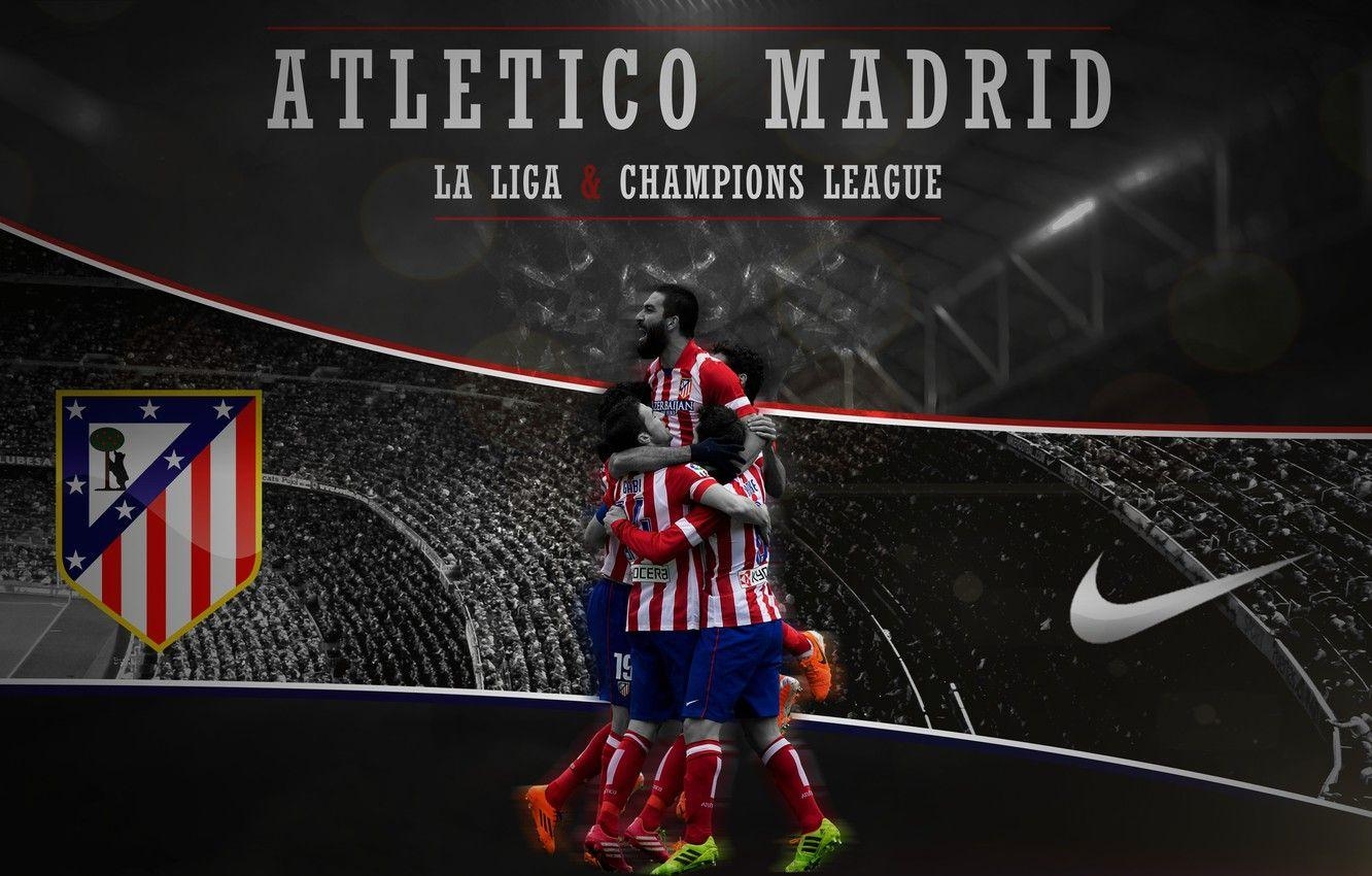 Wallpaper, Logo, Nike, Fußball, Atlético Madrid, 1340x850 HD Desktop