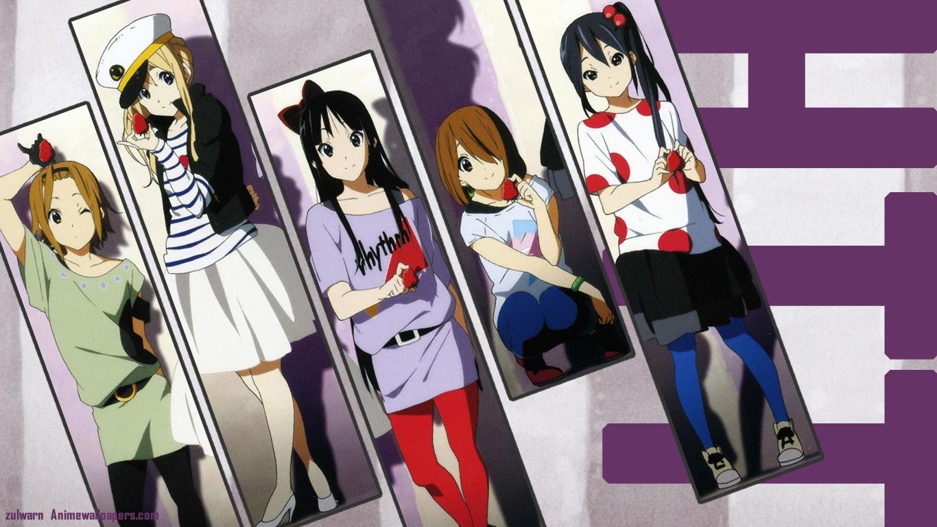 K-ON!, Anime, Laptop Hintergrund, Desktop, Bandmitglieder, 1370x770 HD Desktop