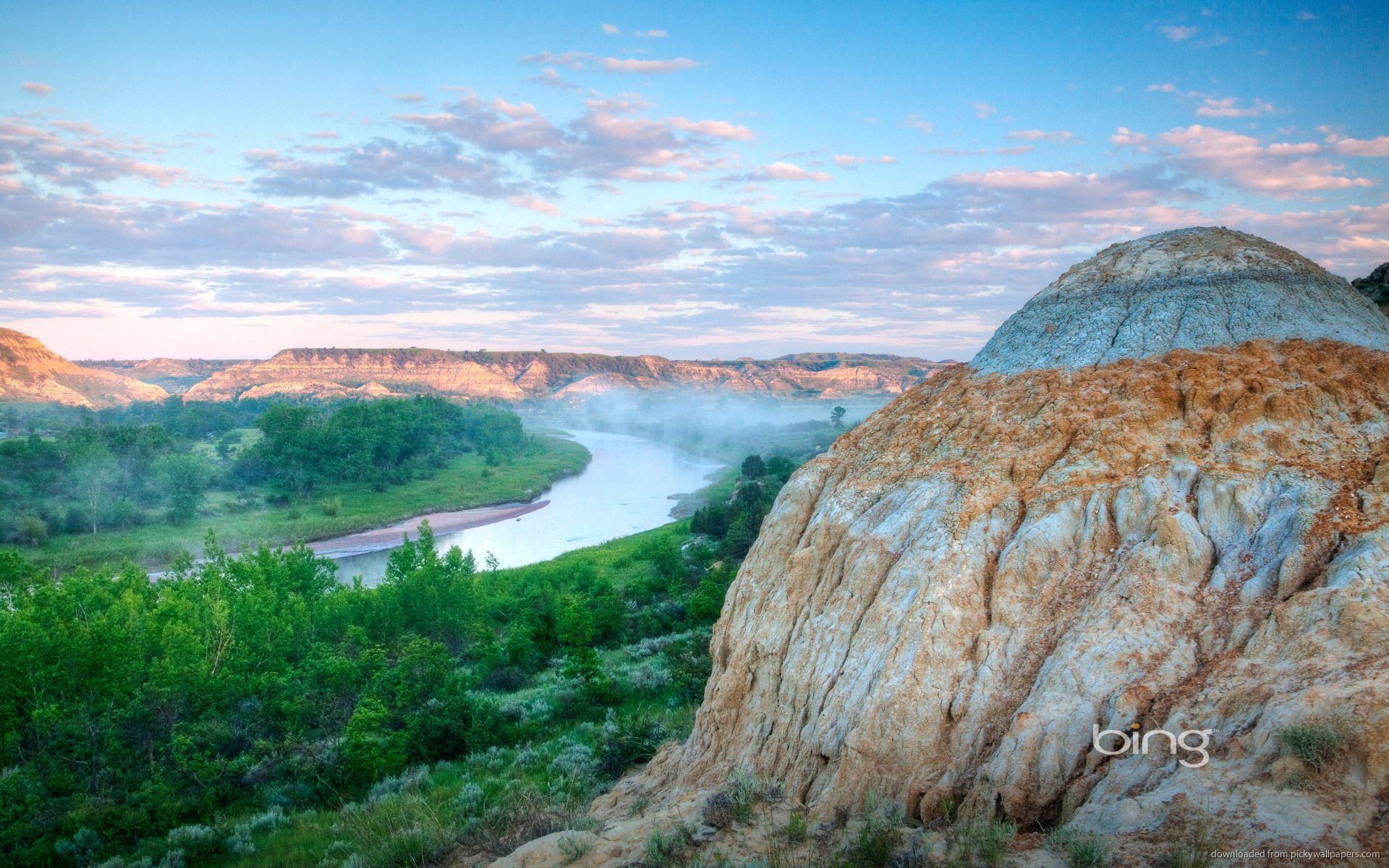 Bing, Berg, Missouri, Fluss, Landschaft, 1920x1200 HD Desktop