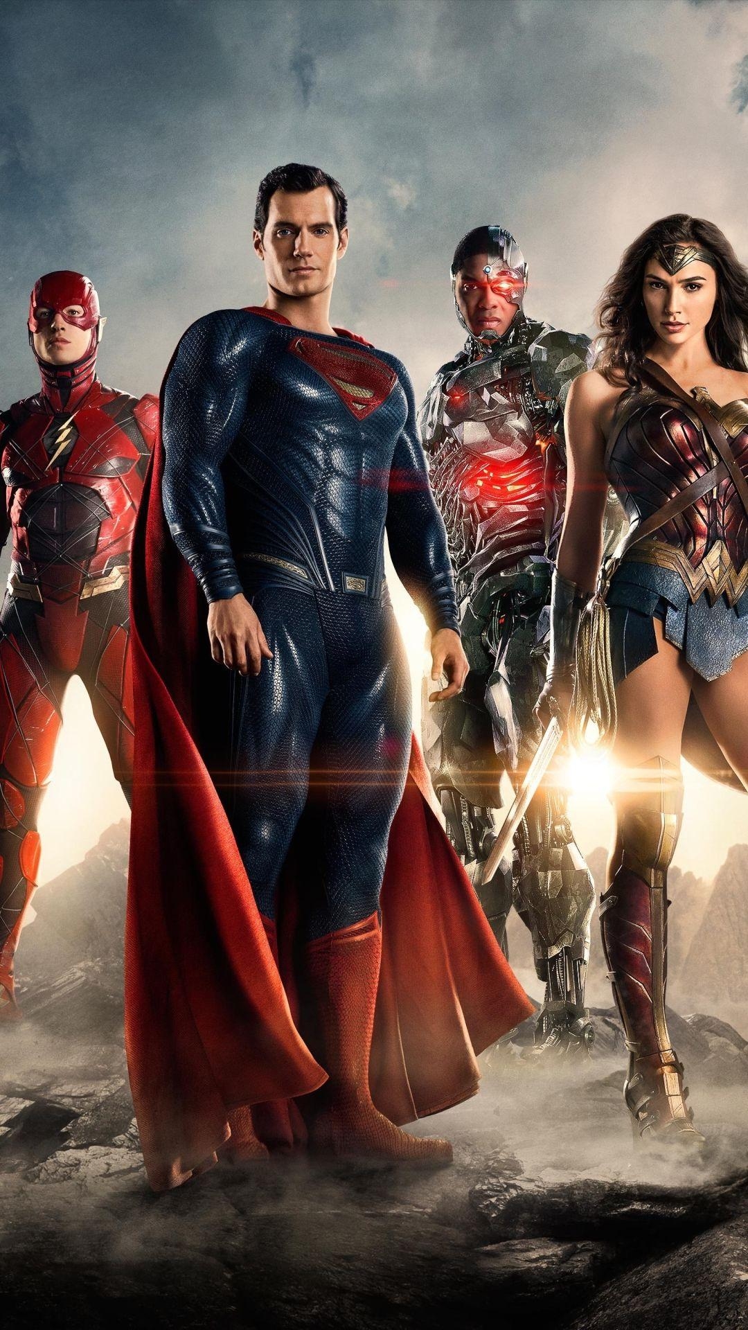 Film, Justice League, 2017, Superhelden, Abenteuer, 1080x1920 Full HD Handy